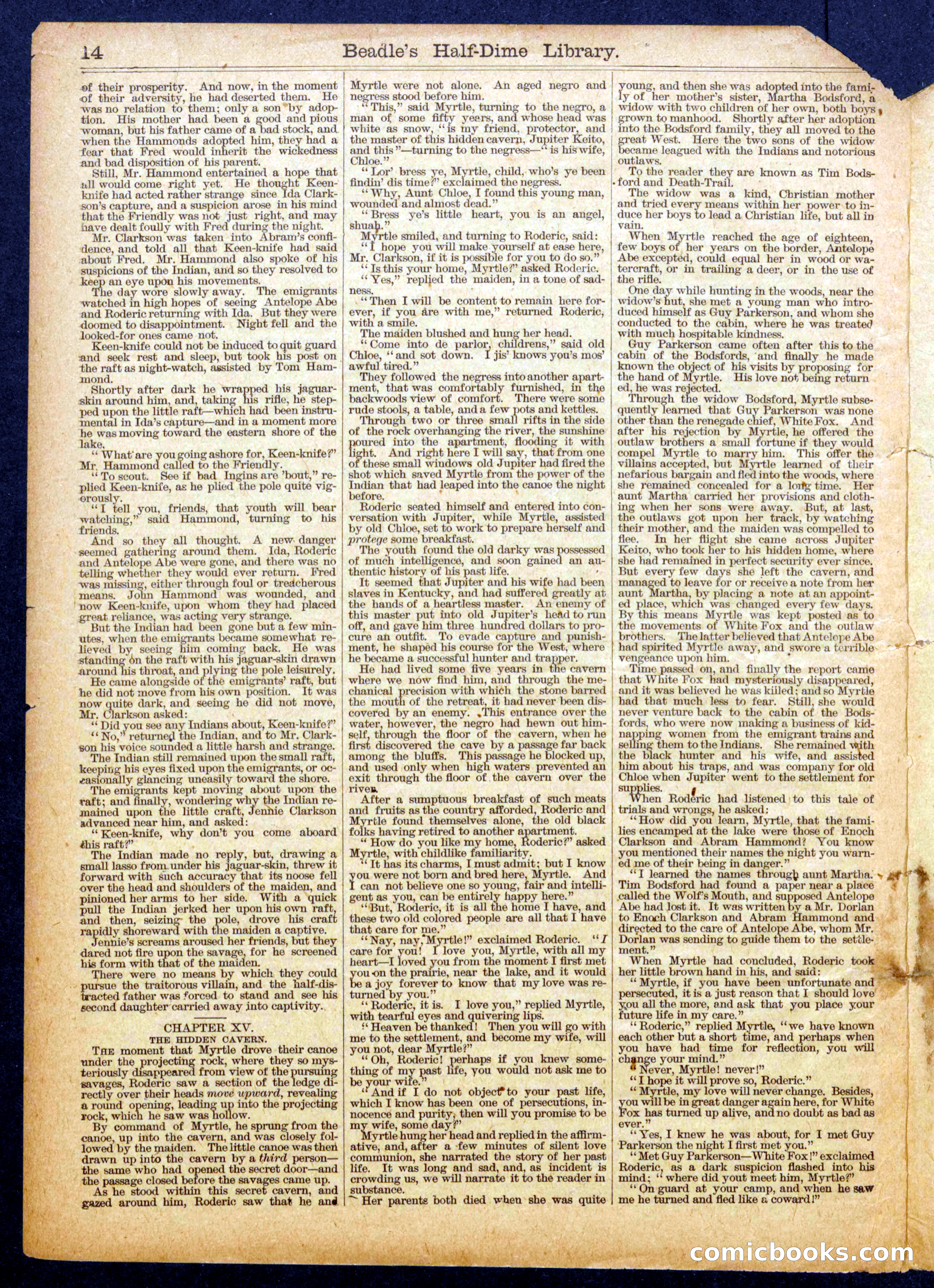 Beadle's Half Dime Library No. 1035 — page 14 of 16