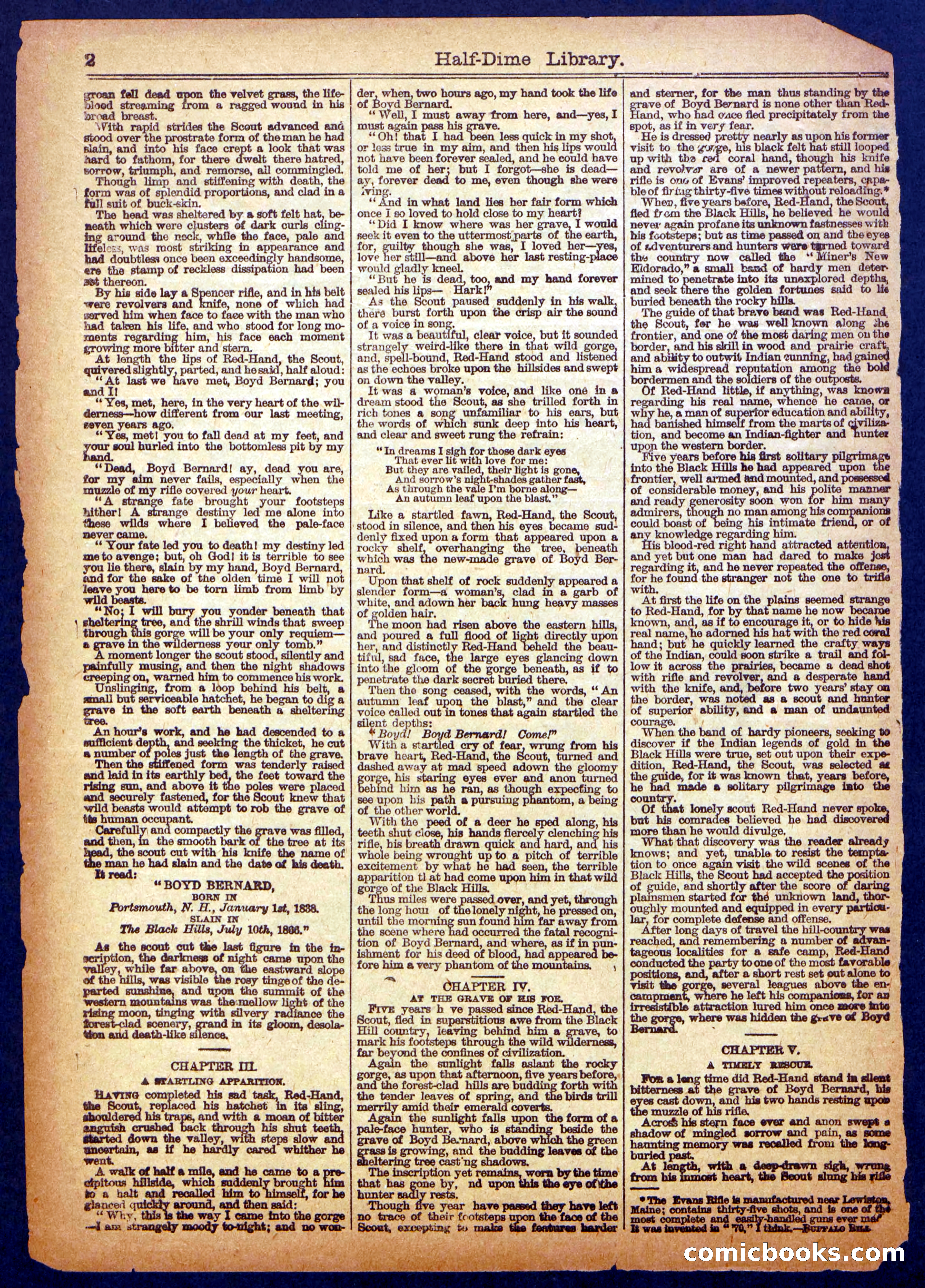 Beadle's Half Dime Library No. 1038 — page 2 of 16