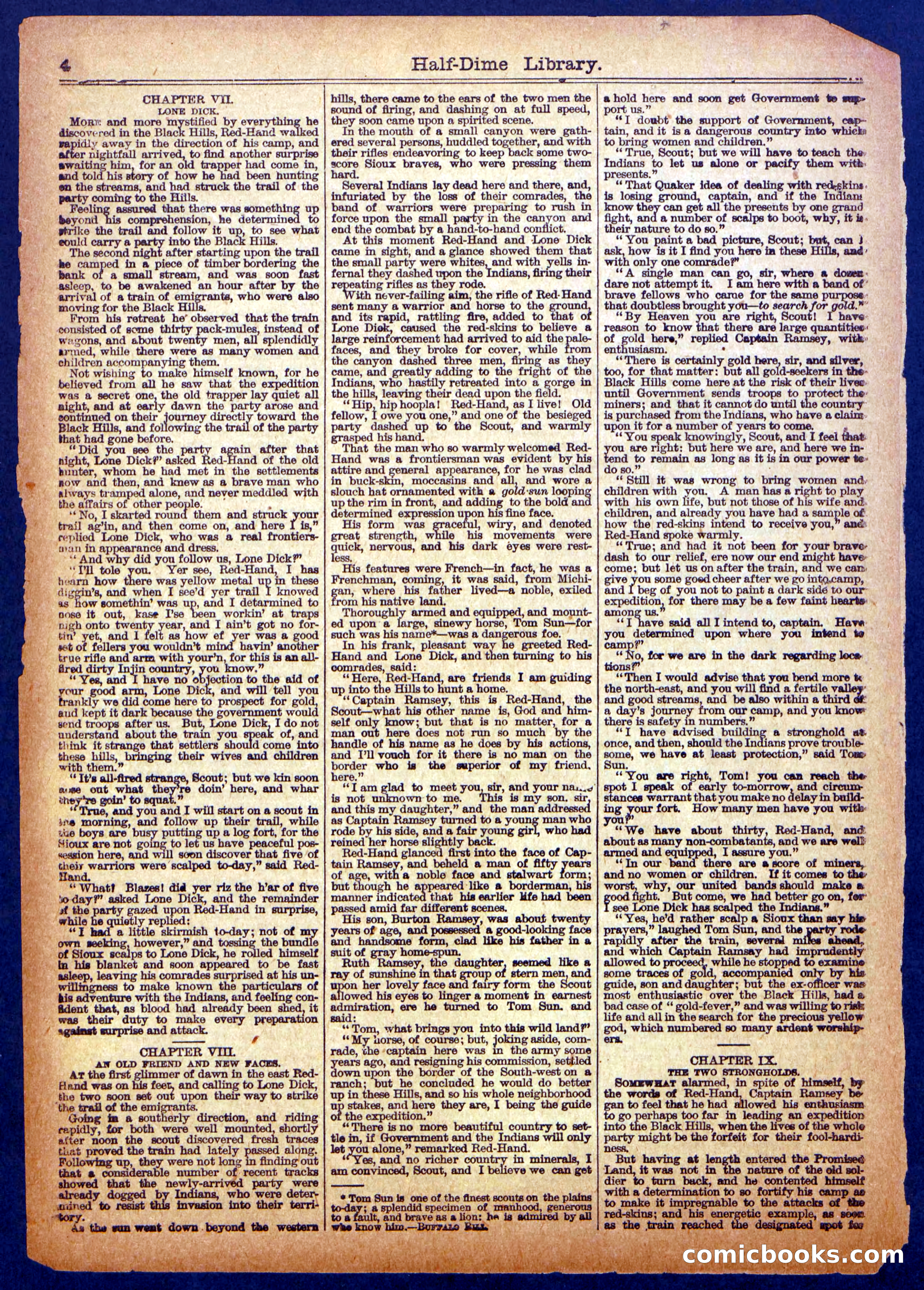 Beadle's Half Dime Library No. 1038 — page 4 of 16
