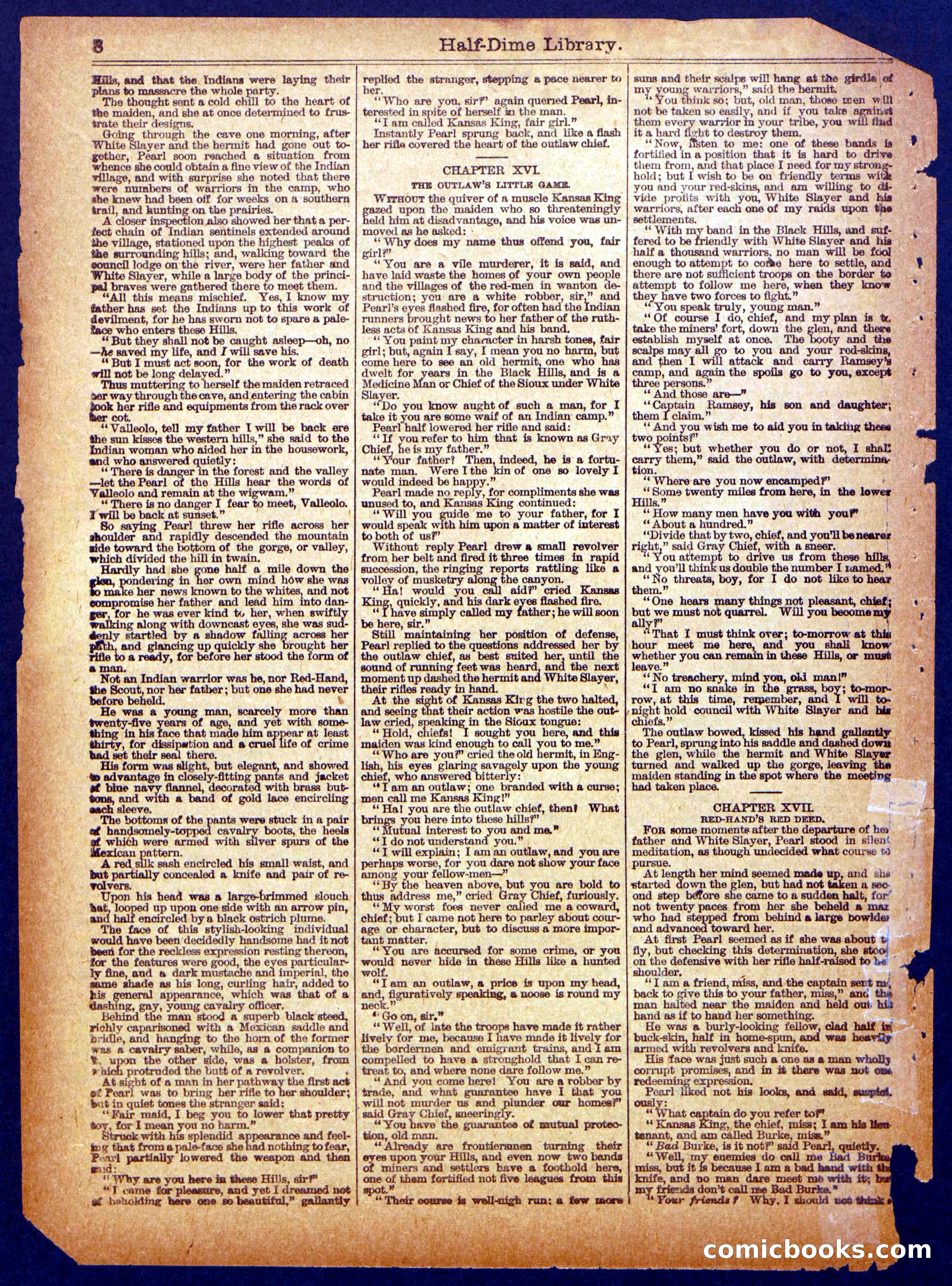 Beadle's Half Dime Library No. 1038 — page 8 of 16