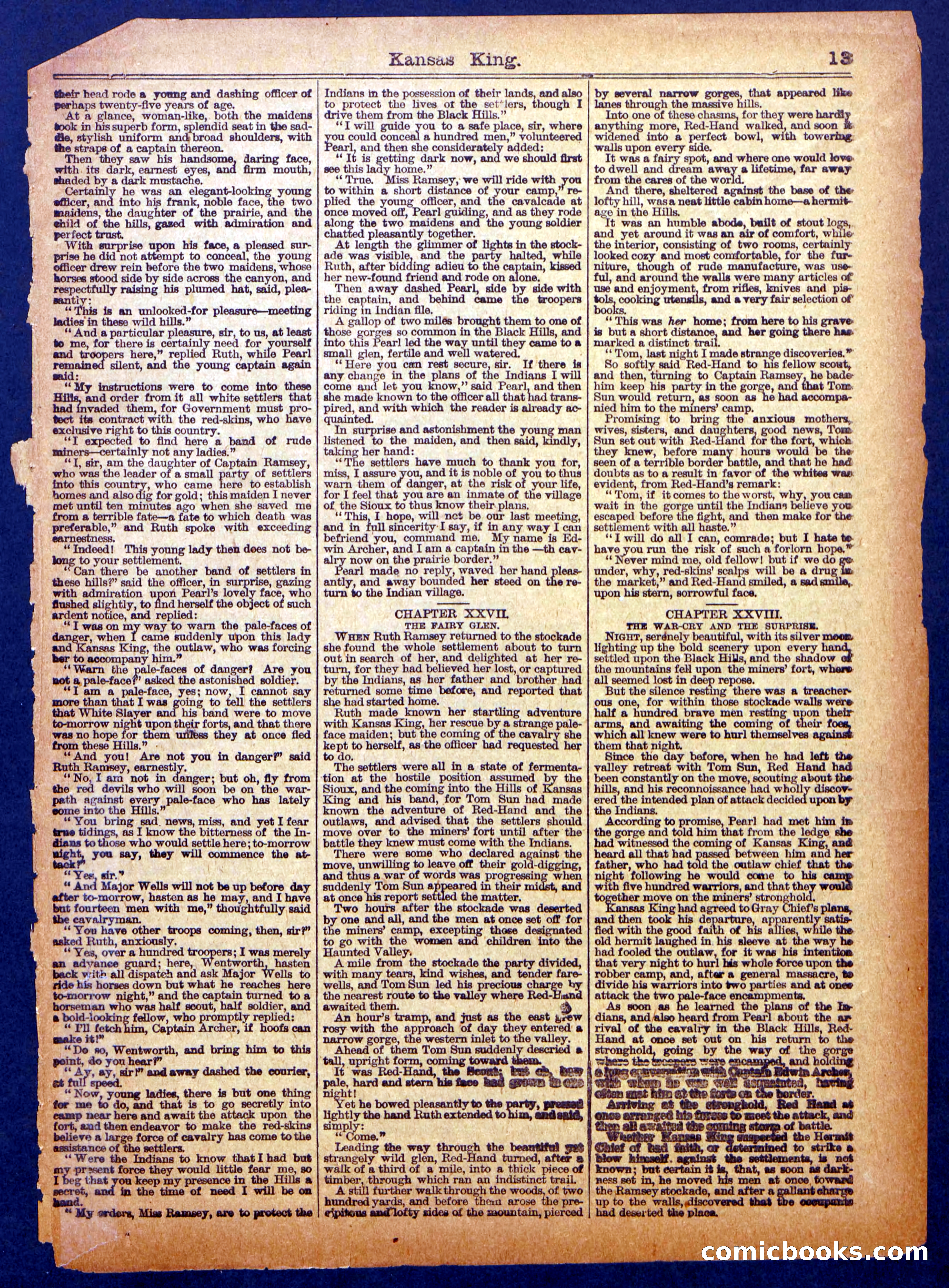 Beadle's Half Dime Library No. 1038 — page 13 of 16