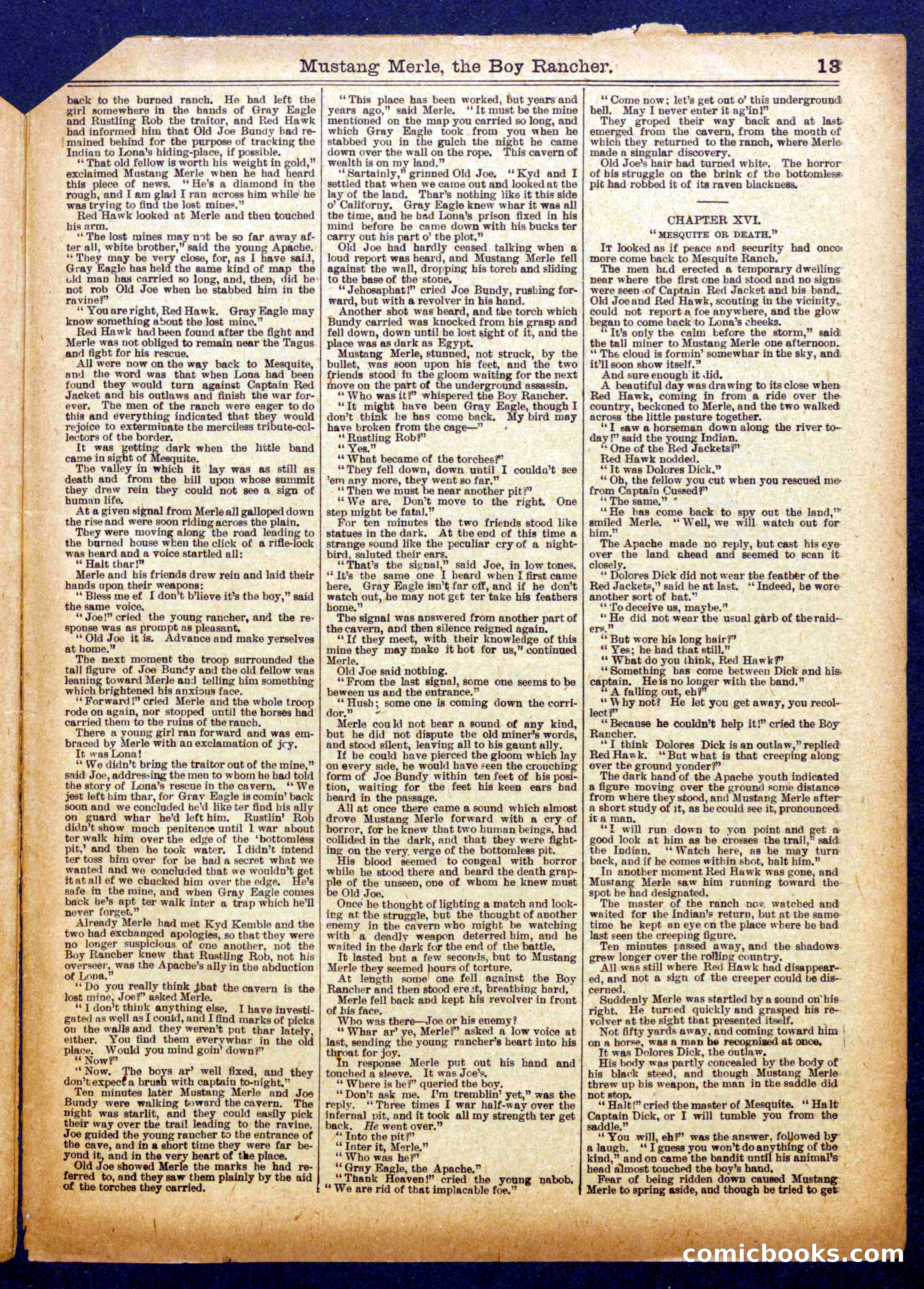 Beadle's Half Dime Library No. 1039 — page 13 of 16
