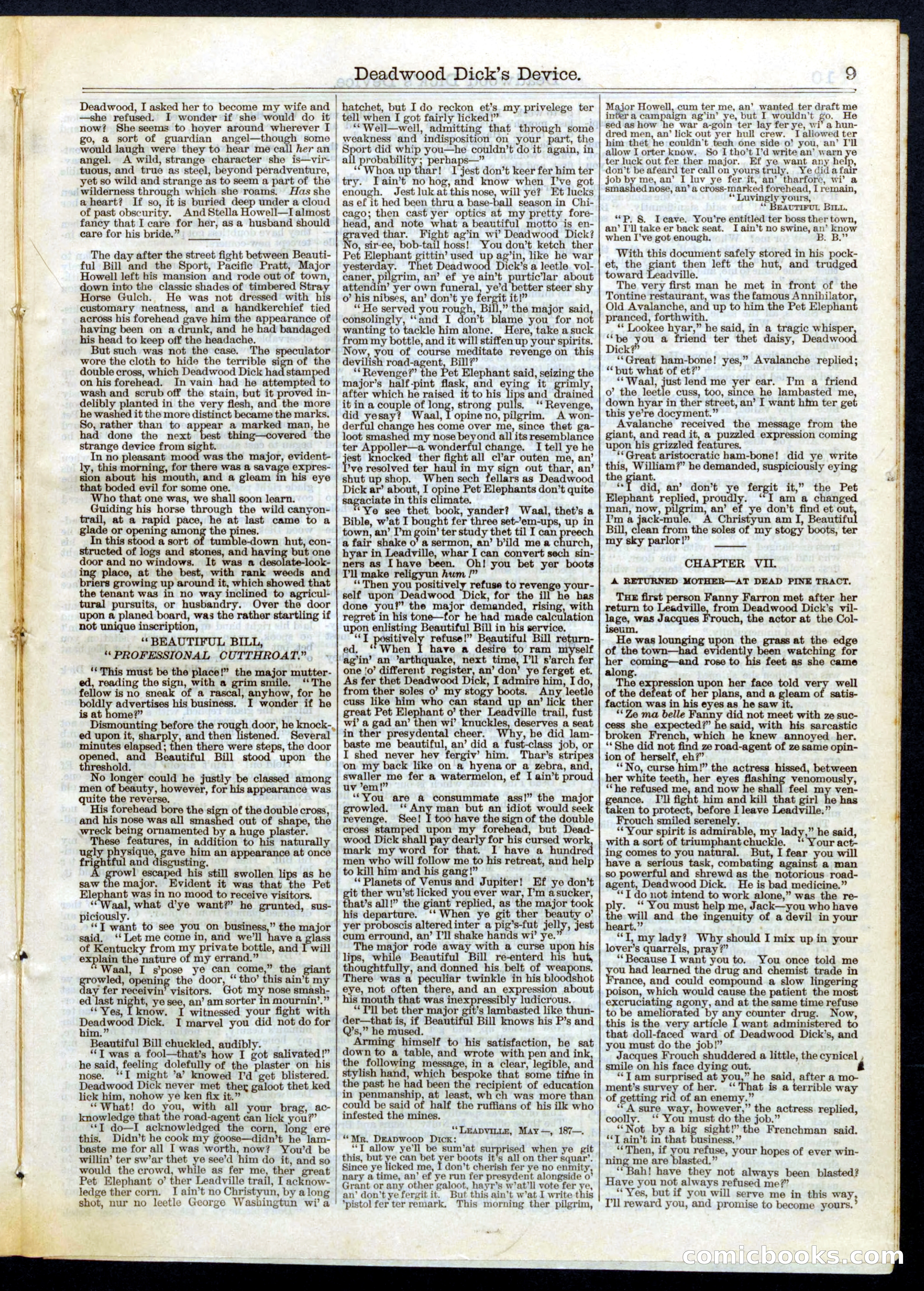 Beadle's Half Dime Library, No. 104 — page 9 of 16