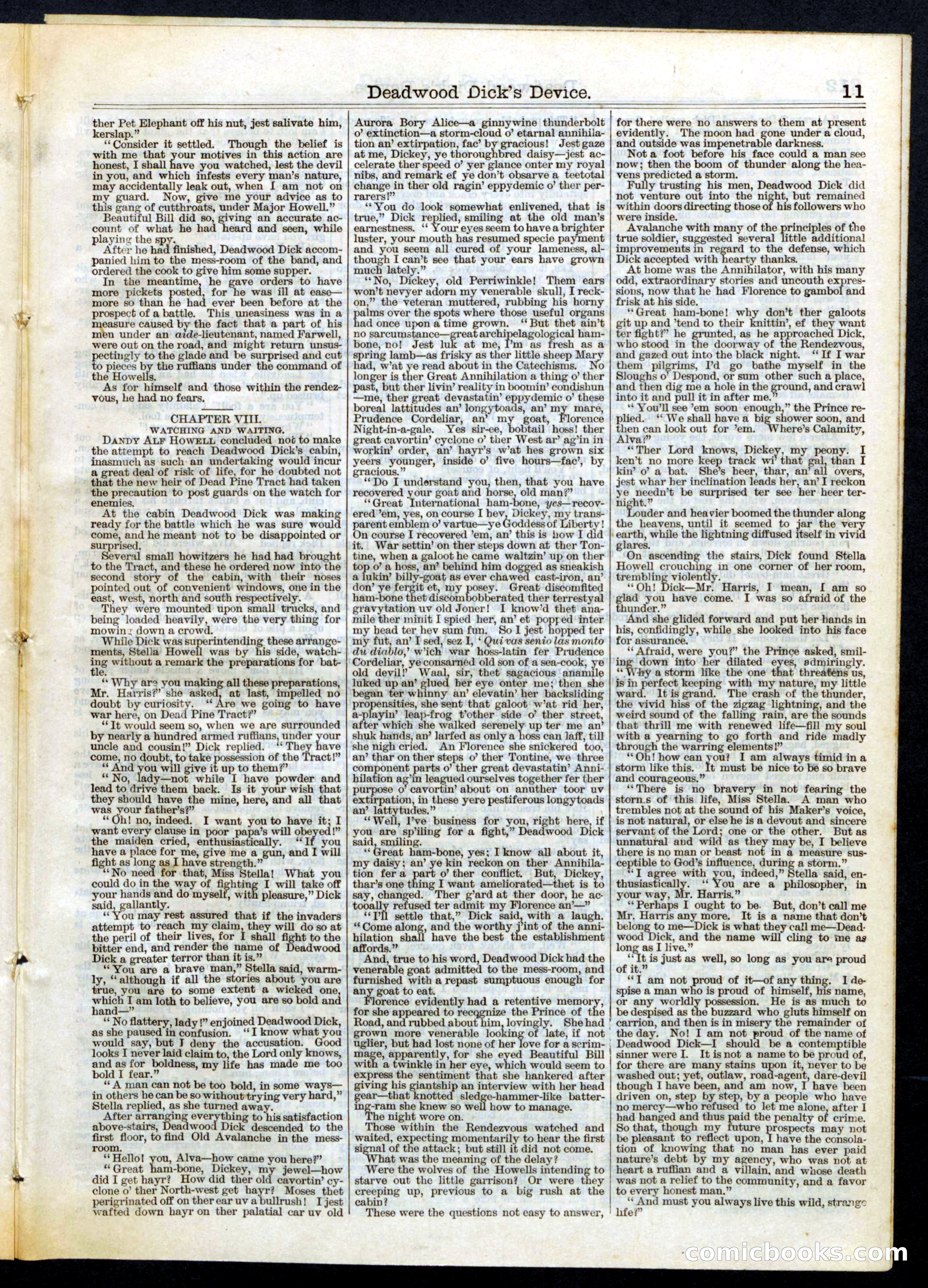 Beadle's Half Dime Library, No. 104 — page 11 of 16