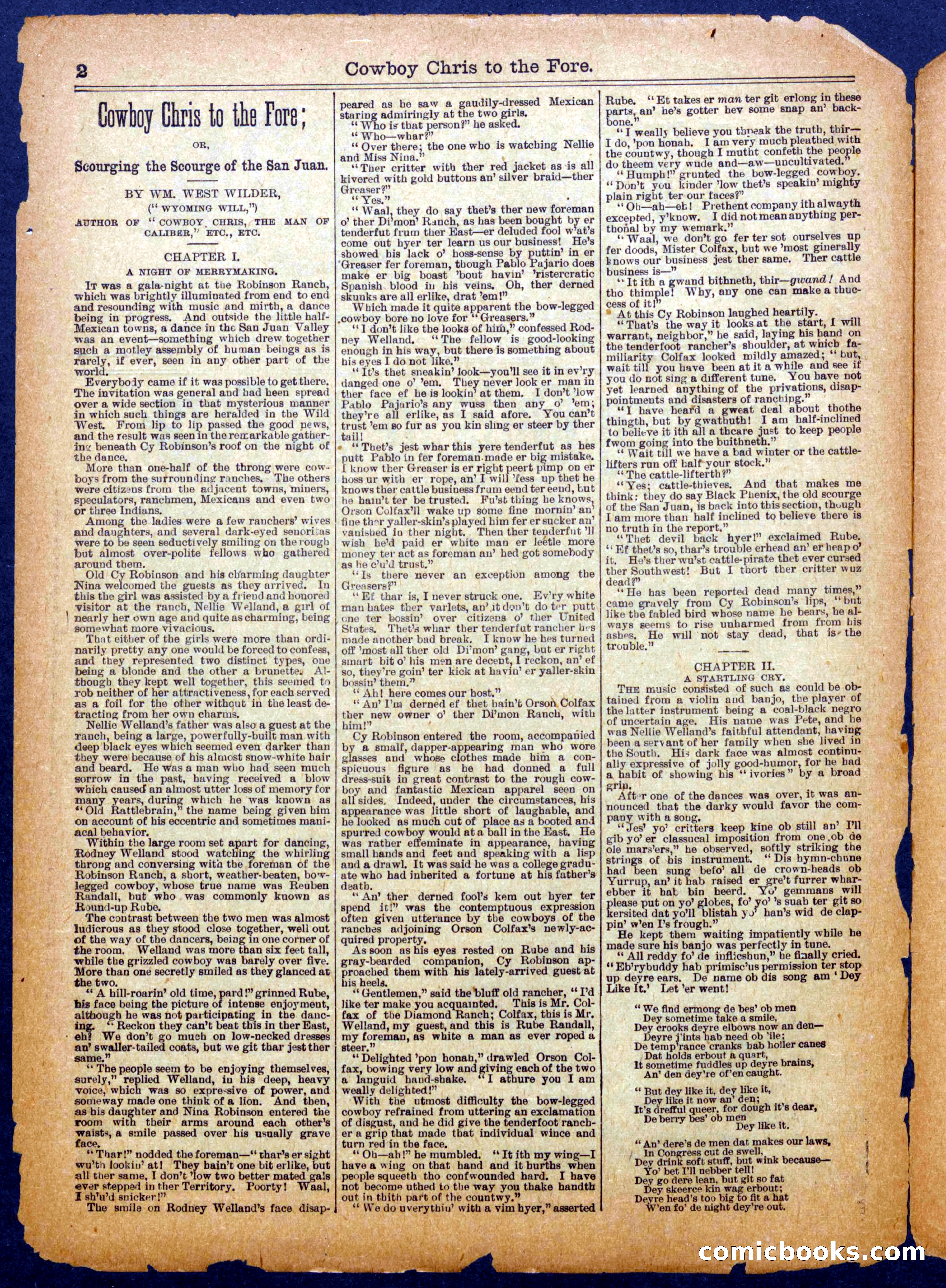 Beadle's Half Dime Library No. 1041 — page 2 of 16