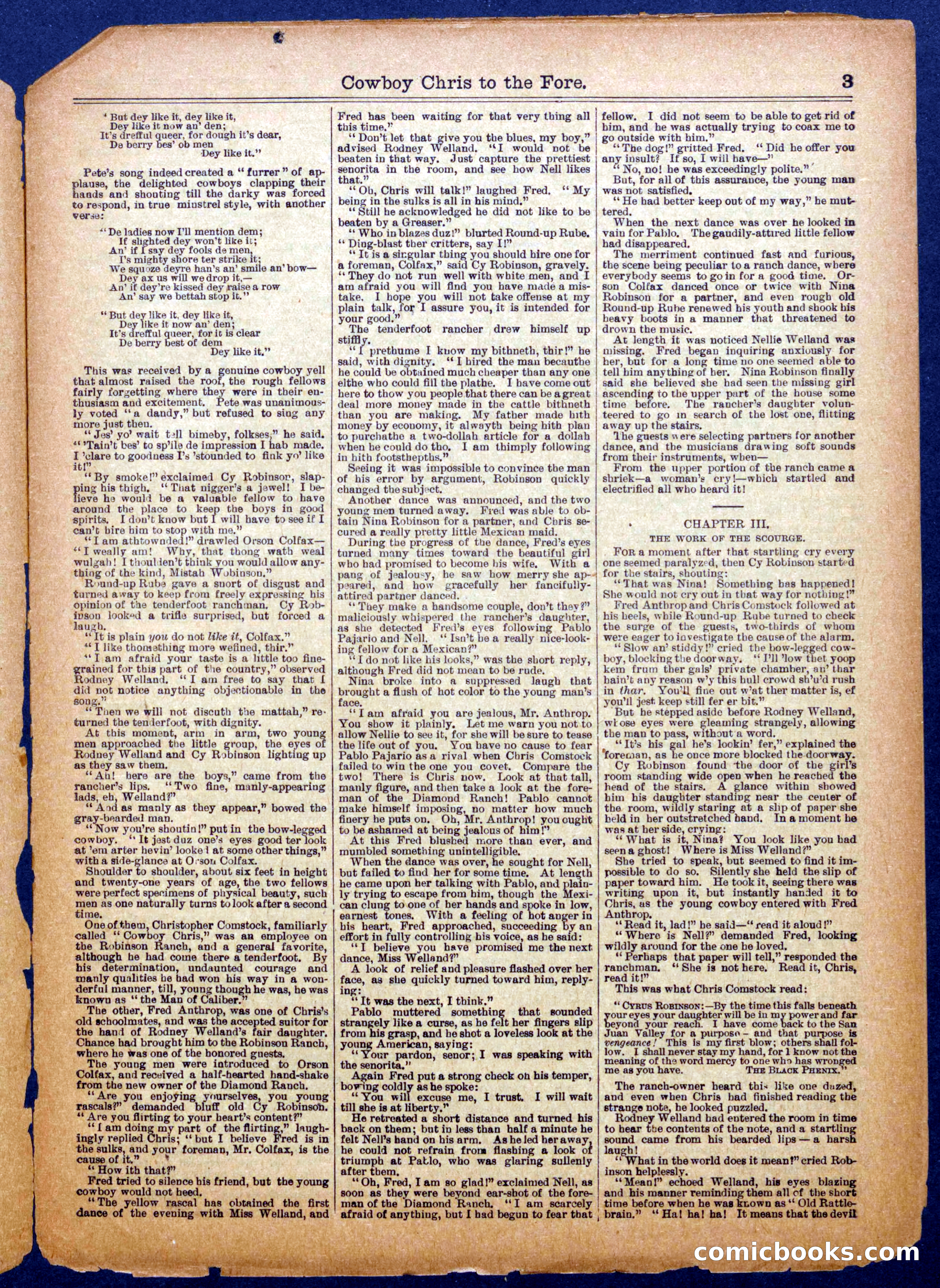 Beadle's Half Dime Library No. 1041 — page 3 of 16