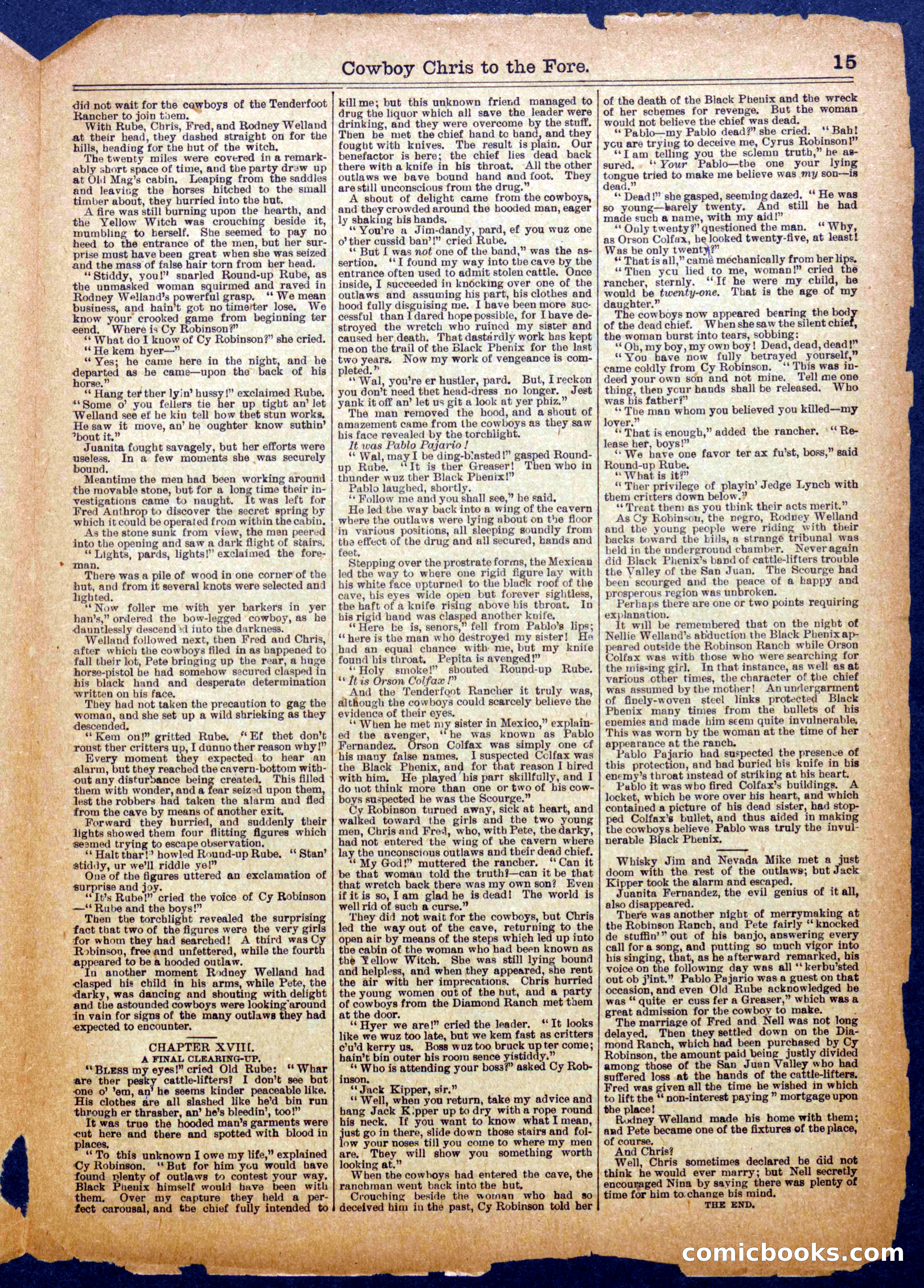 Beadle's Half Dime Library No. 1041 — page 15 of 16