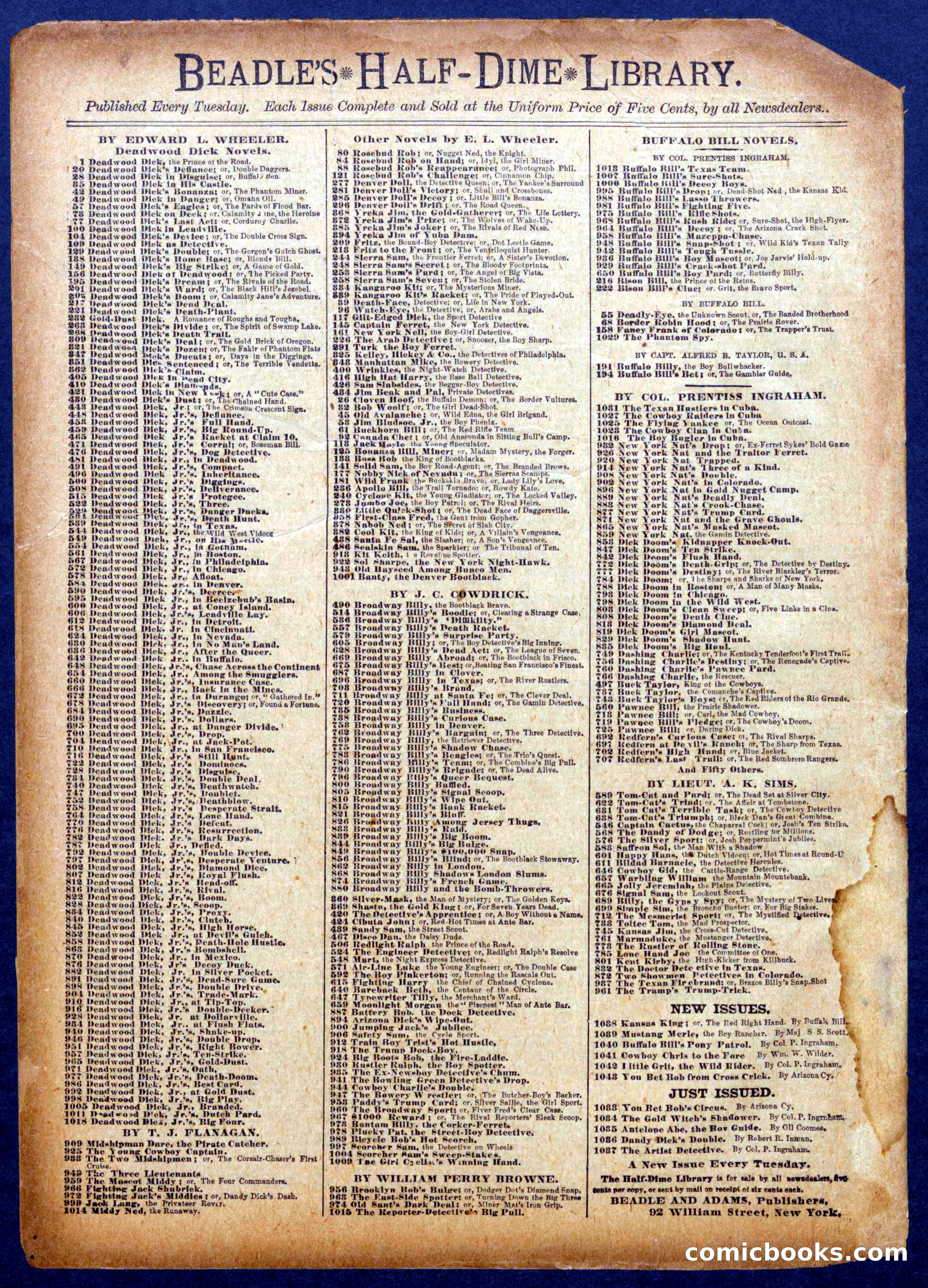 The Half Dime Library, No. 1042 — page 16 of 16