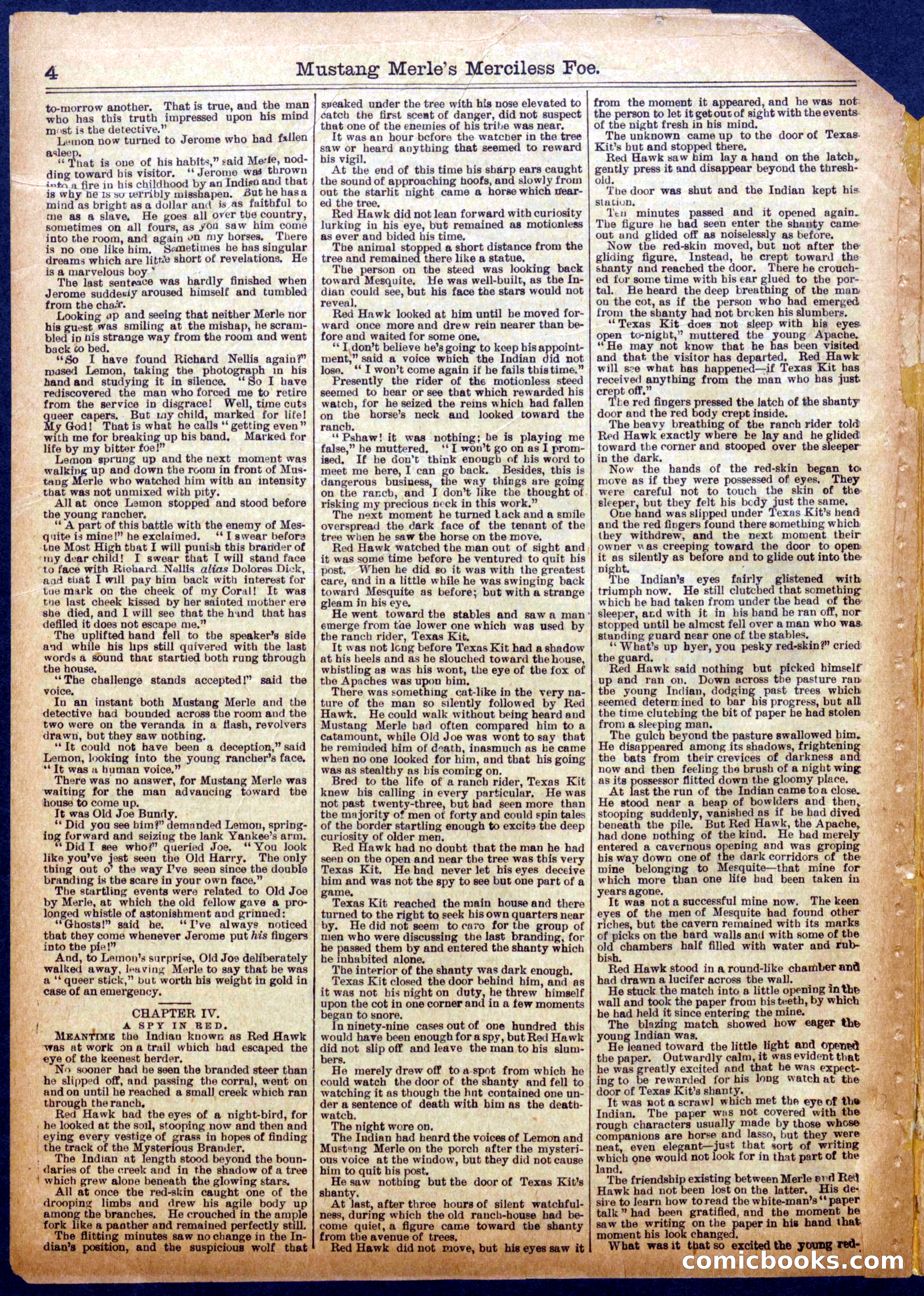 Beadle's Half Dime Library No. 1054 — page 4 of 16