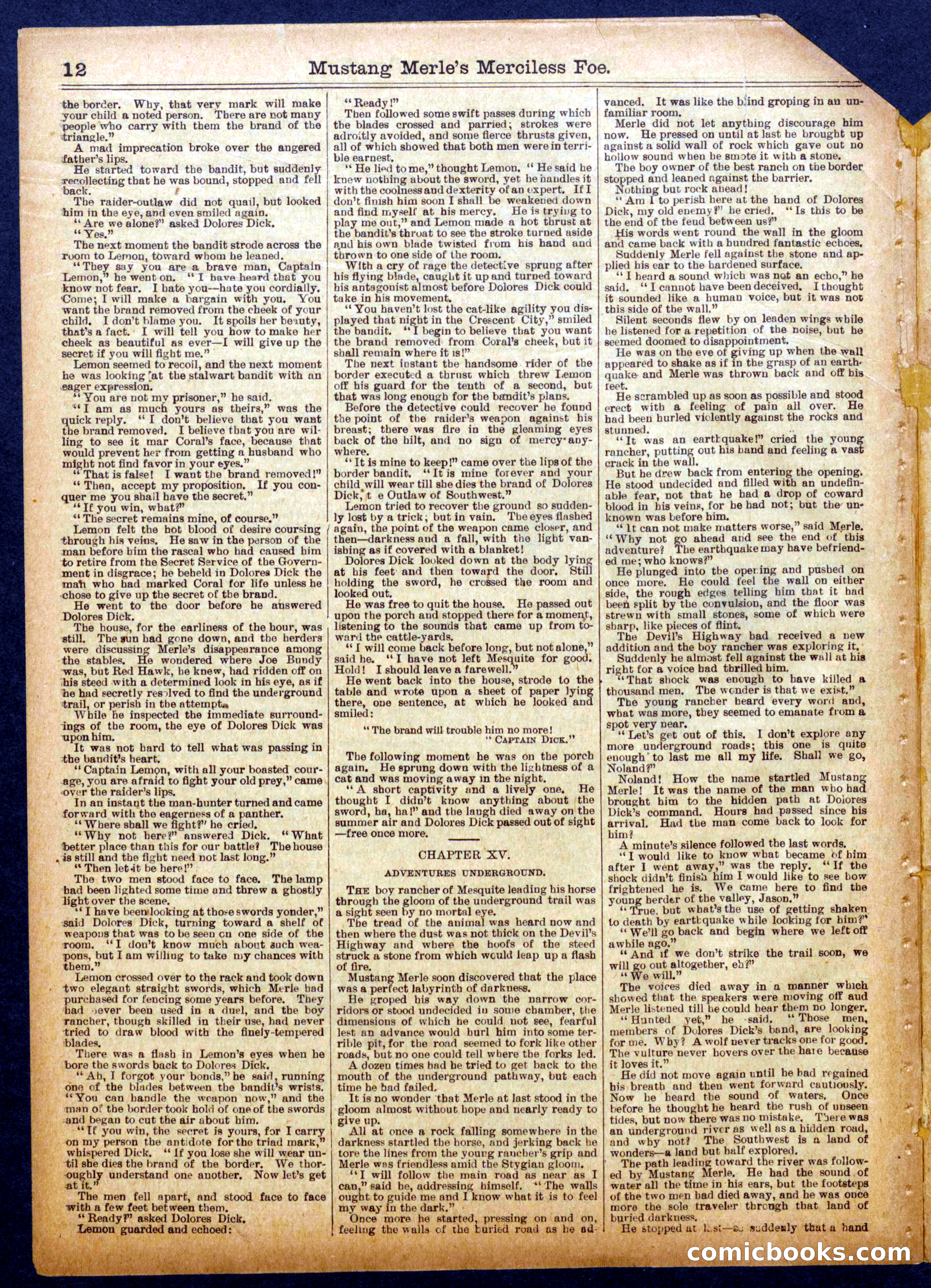 Beadle's Half Dime Library No. 1054 — page 12 of 16