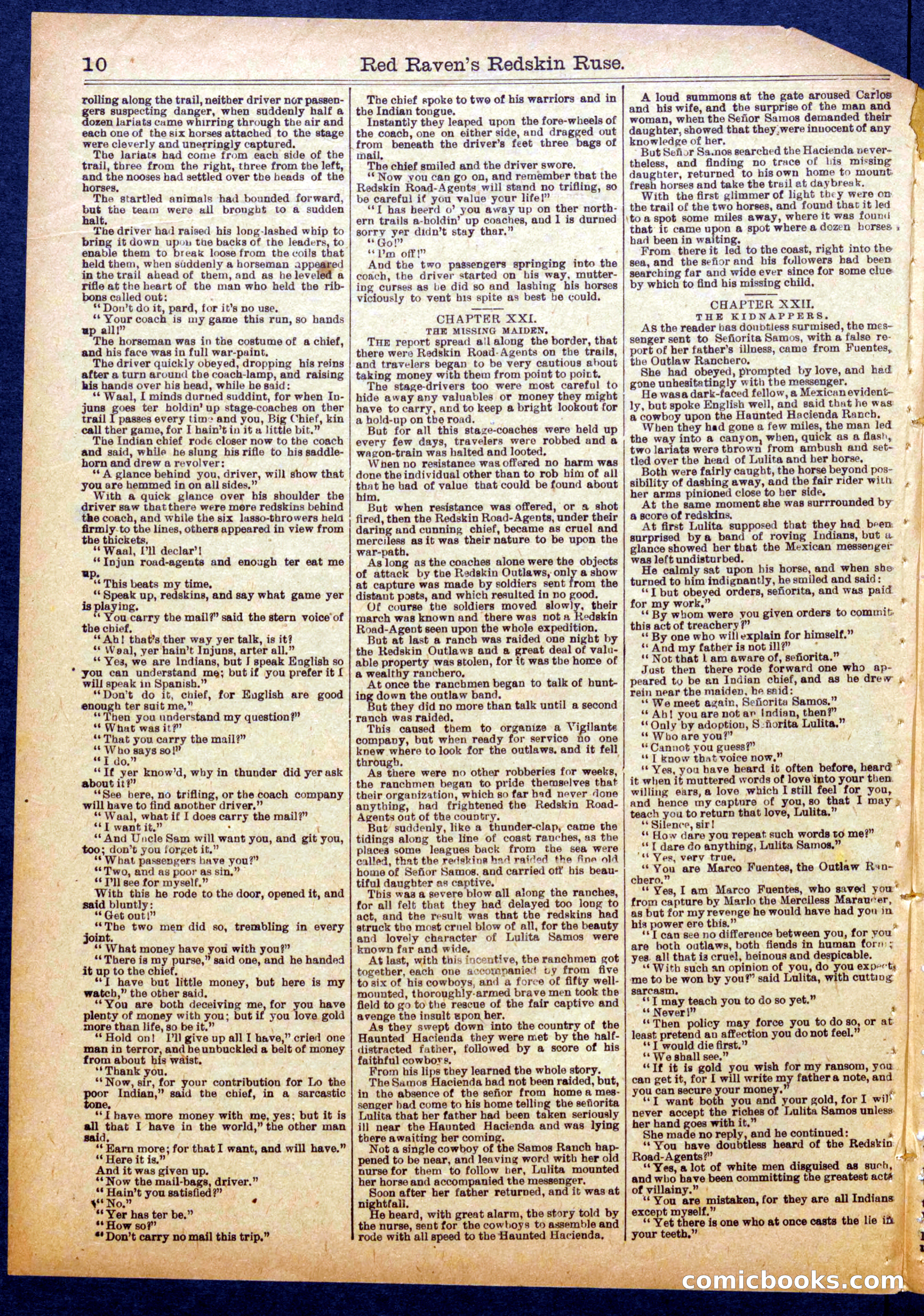 Beadle's Half Dime Library No. 1055 — page 10 of 16