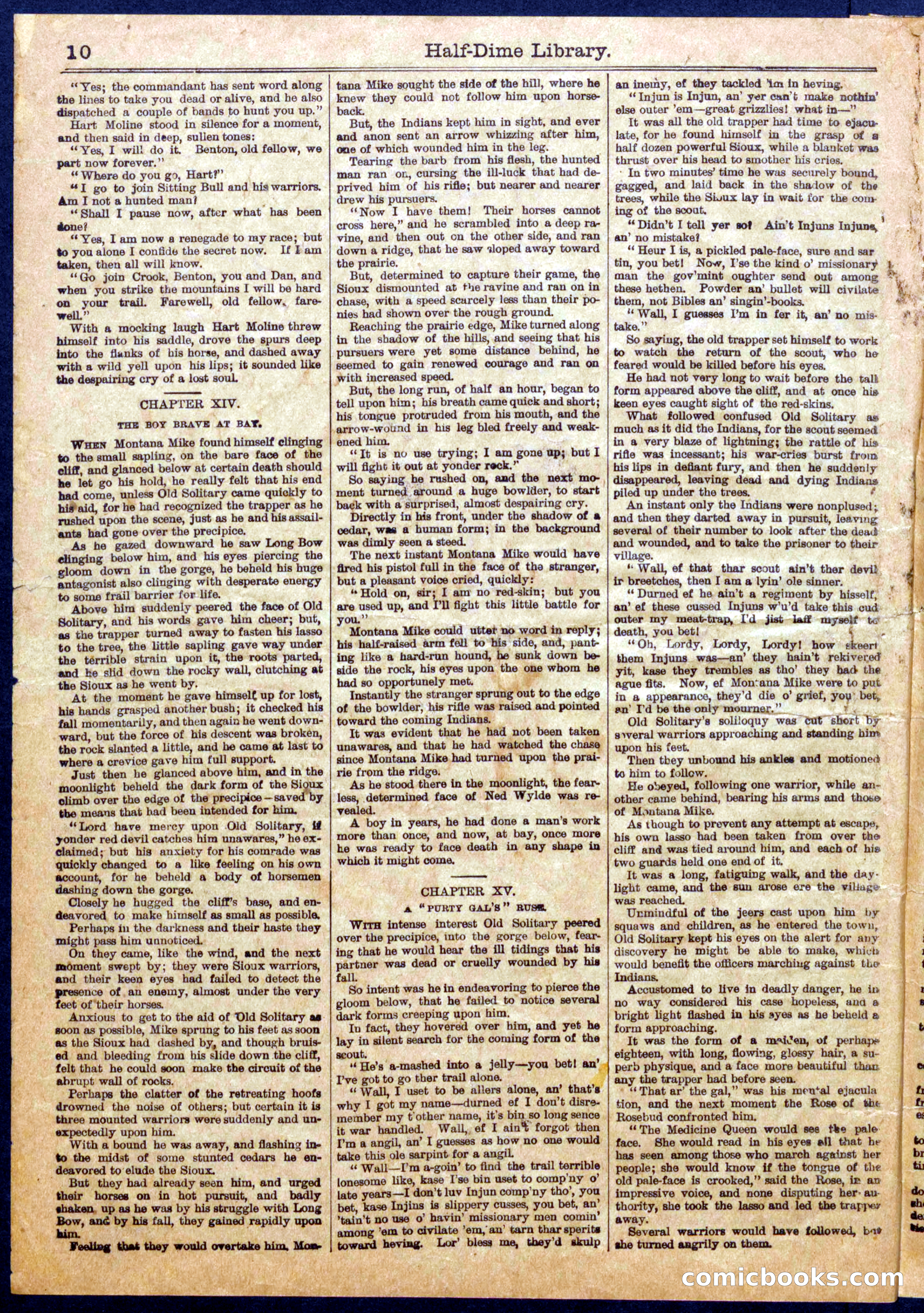 Beadle's Half Dime Library No. 1059 — page 10 of 16
