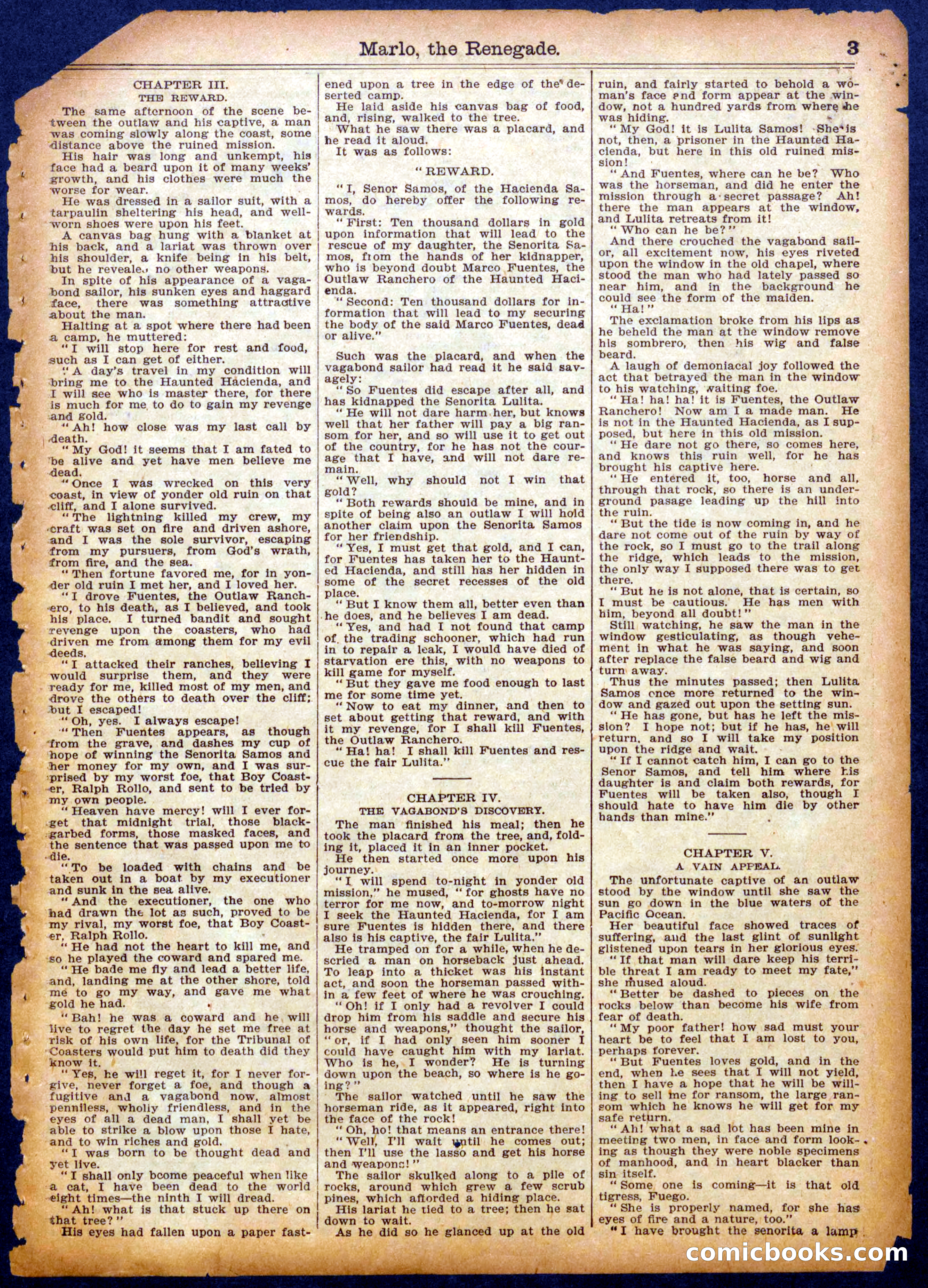 Beadle's Half Dime Library No. 1060: Marlo, the Renegade — page 3 of 16