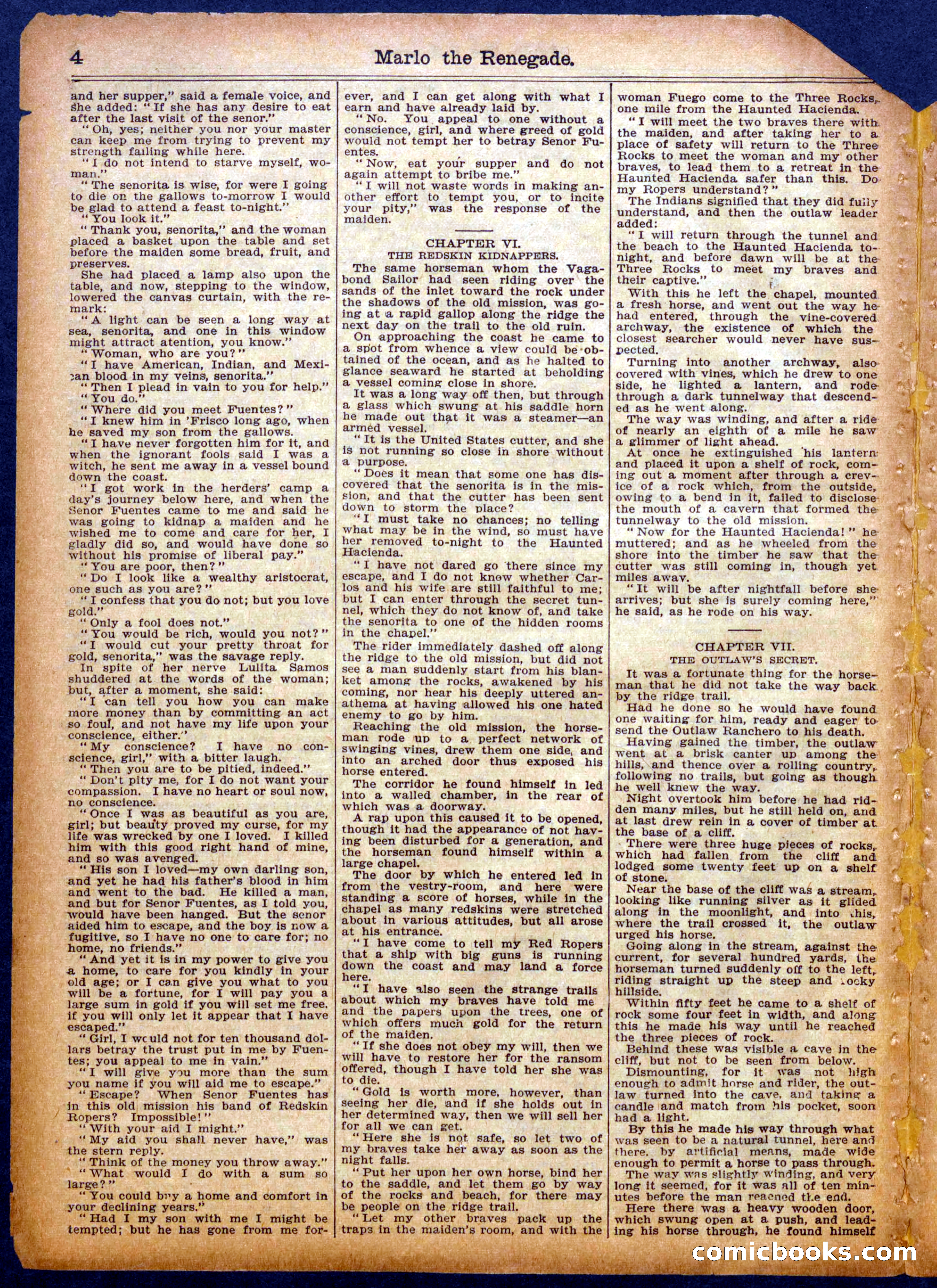 Beadle's Half Dime Library No. 1060: Marlo, the Renegade — page 4 of 16