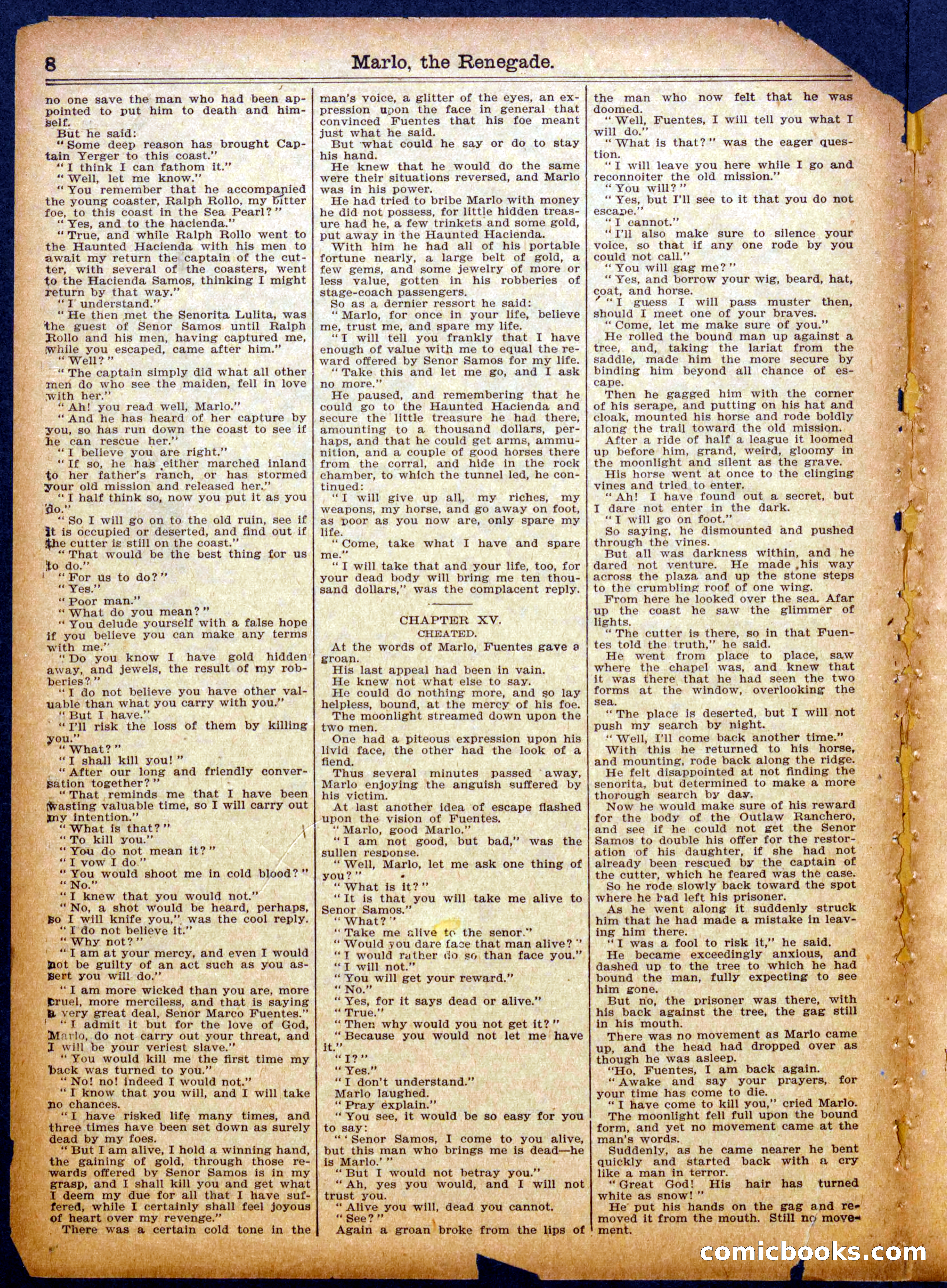 Beadle's Half Dime Library No. 1060: Marlo, the Renegade — page 8 of 16