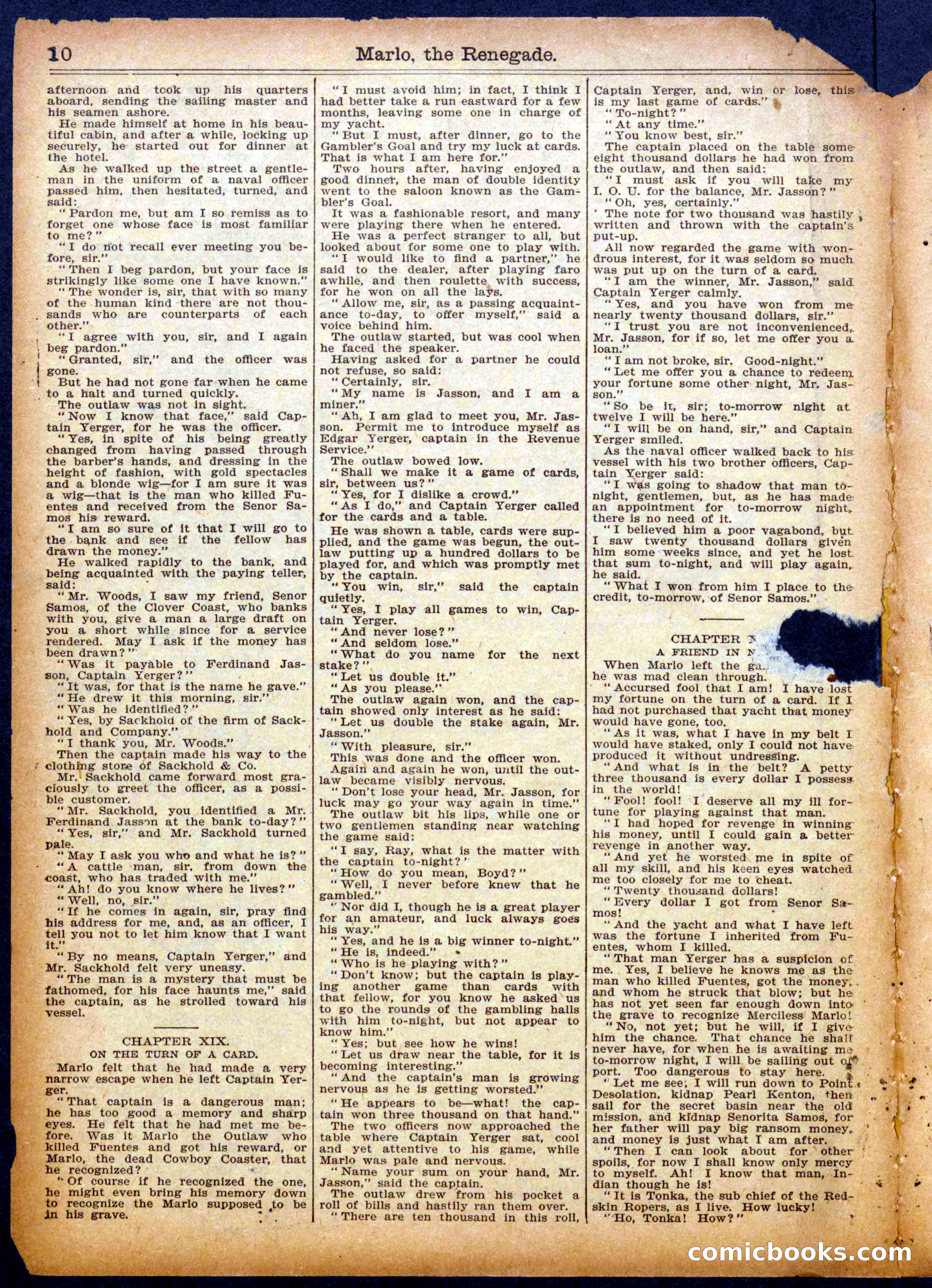 Beadle's Half Dime Library No. 1060: Marlo, the Renegade — page 10 of 16