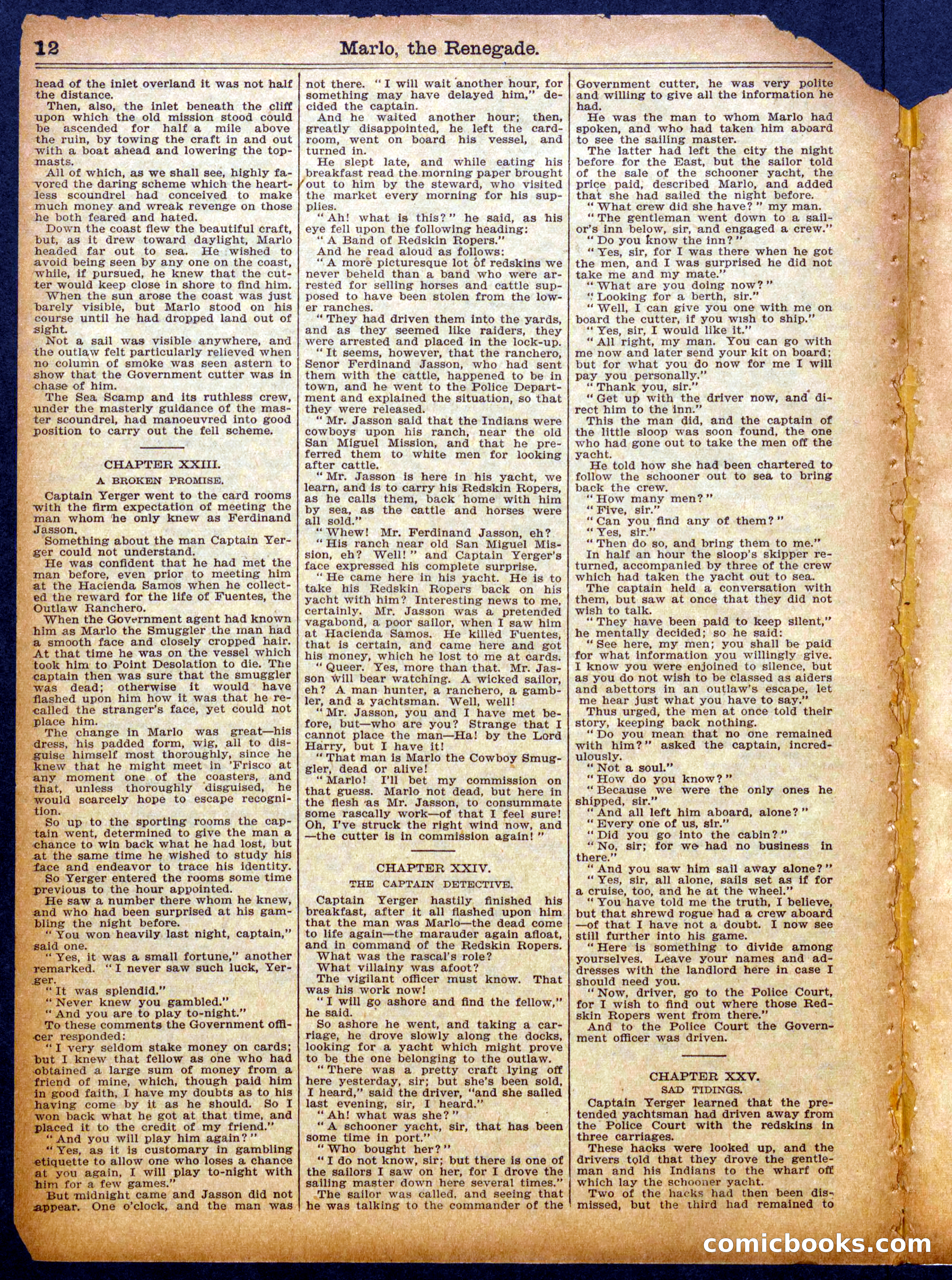 Beadle's Half Dime Library No. 1060: Marlo, the Renegade — page 12 of 16