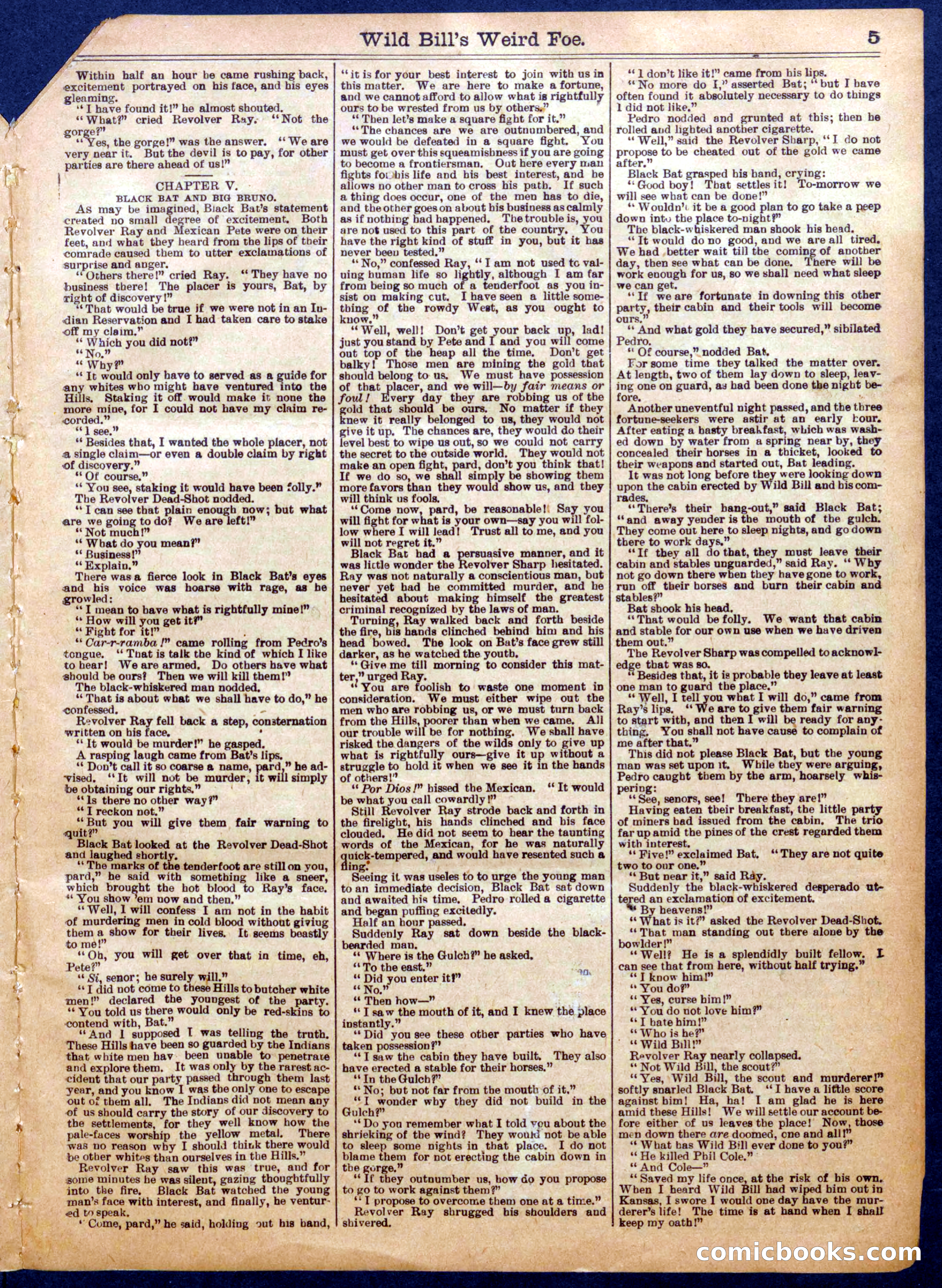 Beadle's Half Dime Library No. 1063 — page 5 of 16
