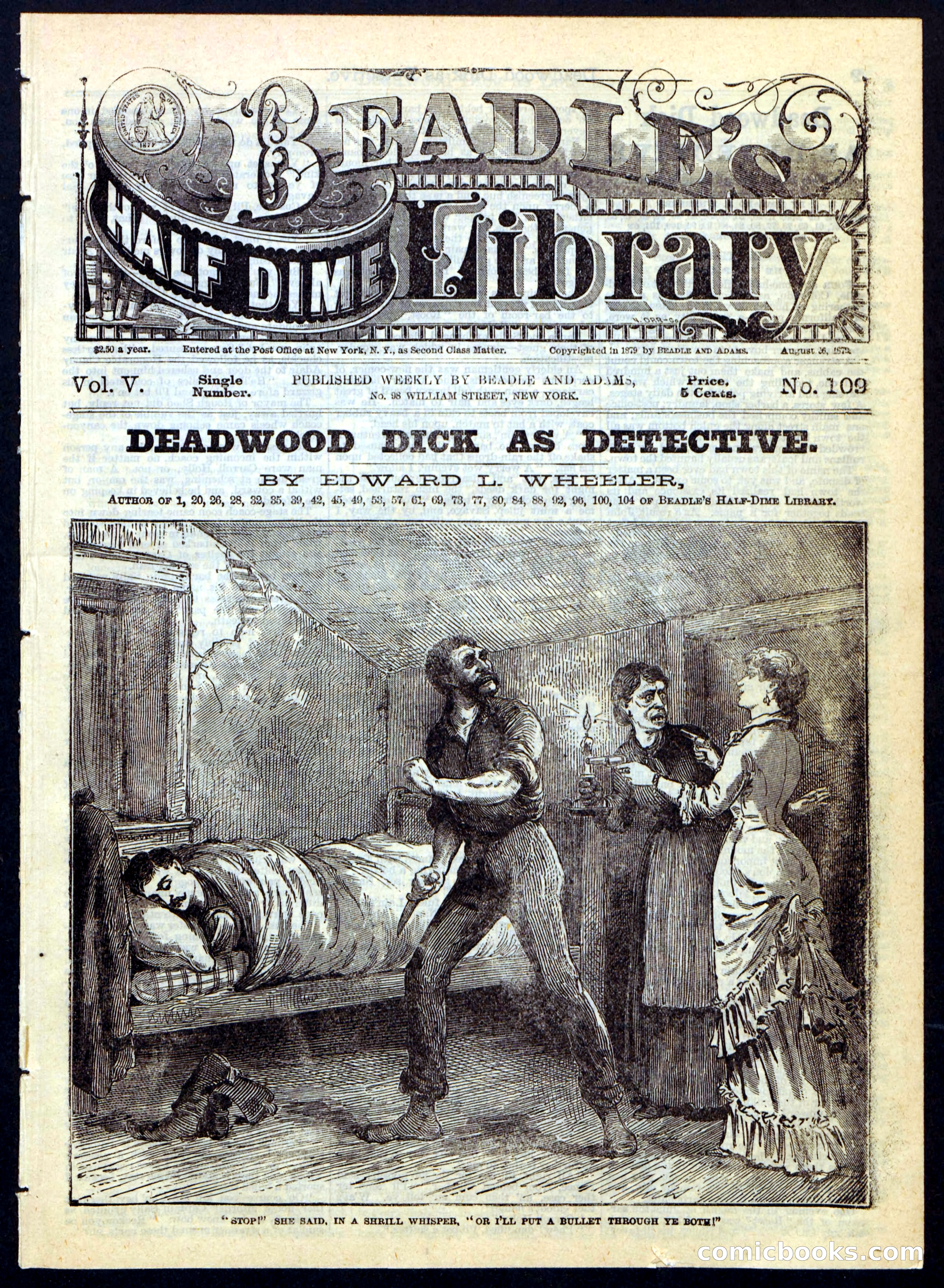 Beadle's Half-Dime Library No. 109 — page 1 of 16
