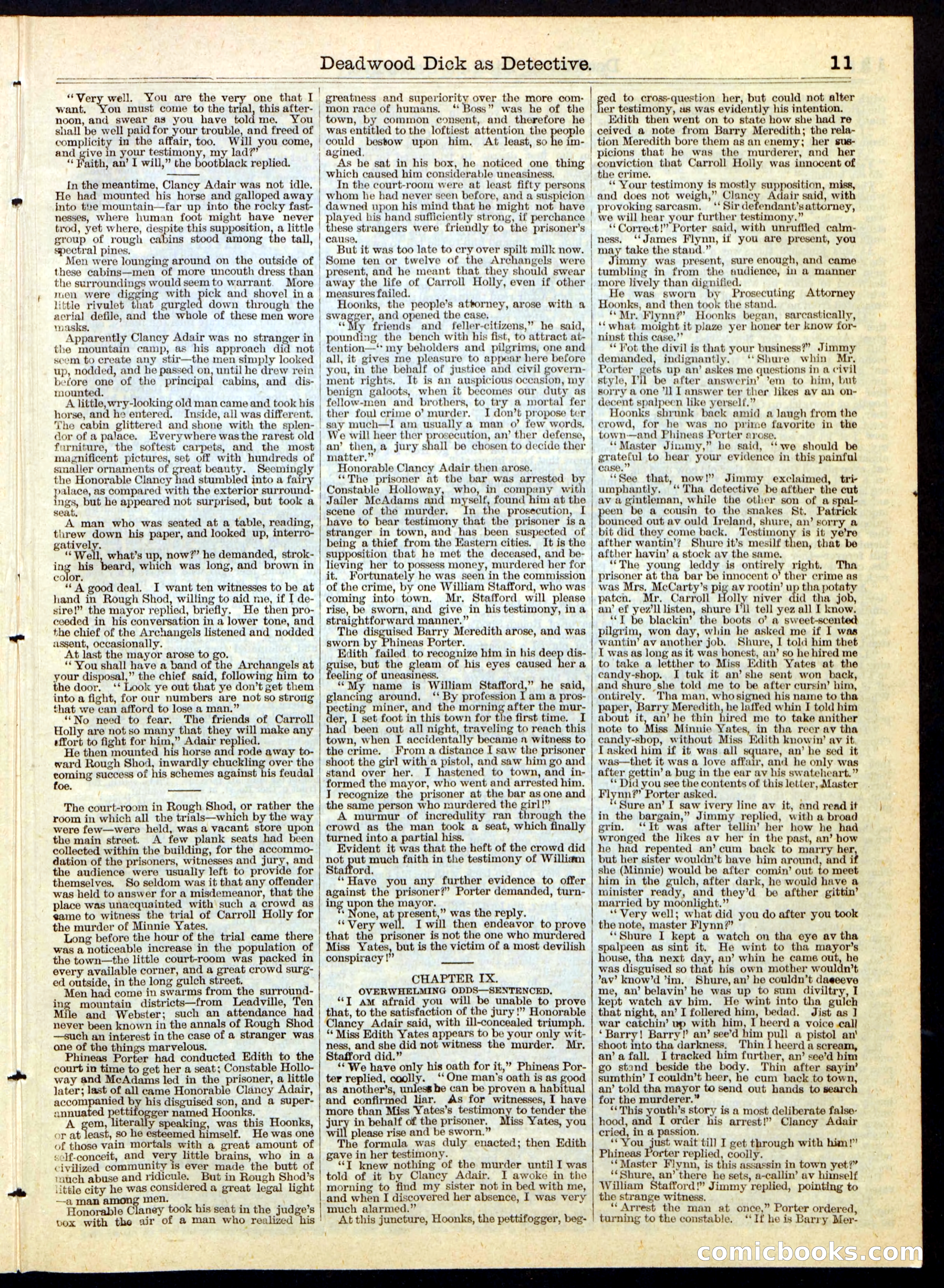 Beadle's Half-Dime Library No. 109 — page 11 of 16
