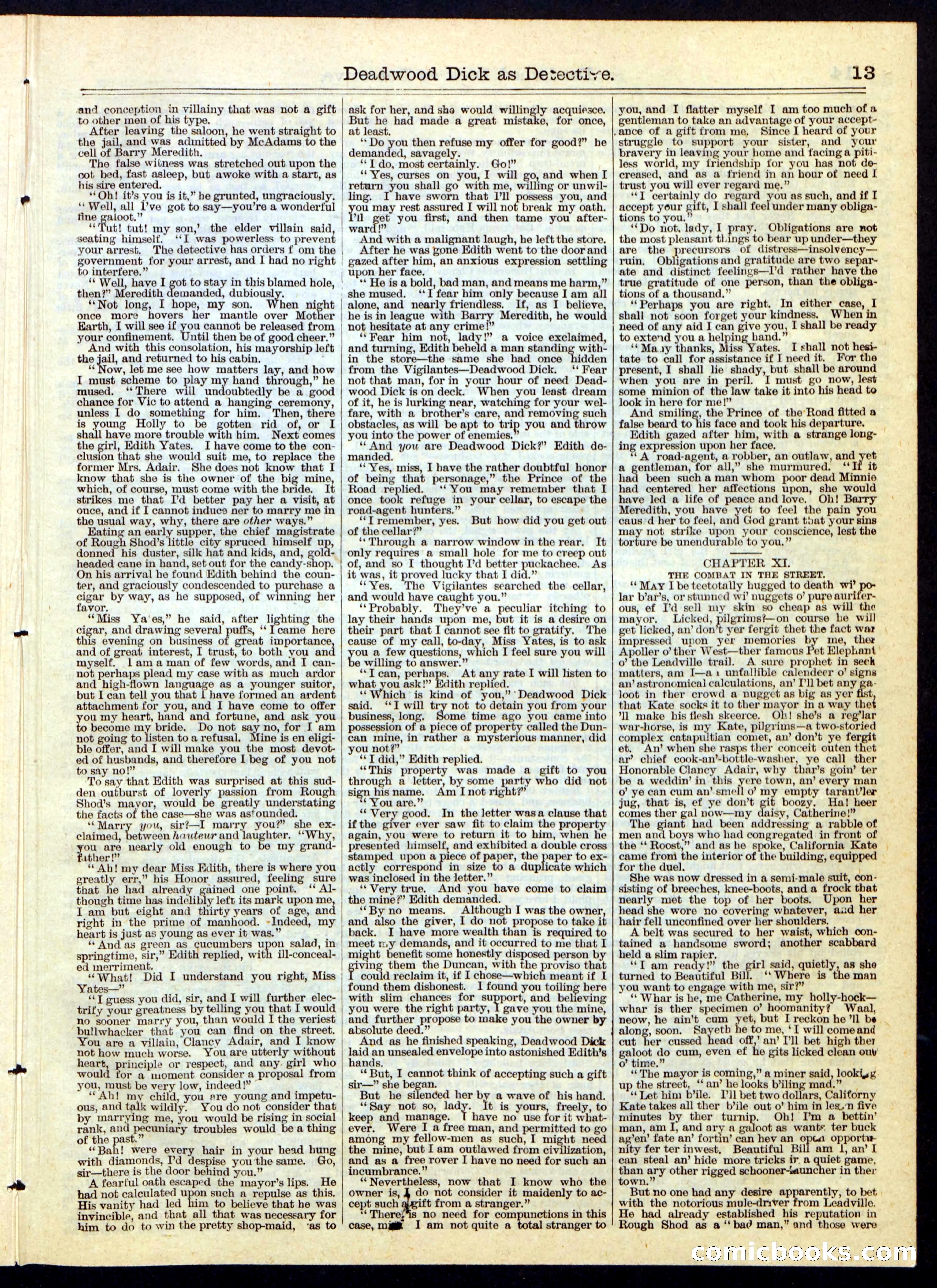 Beadle's Half-Dime Library No. 109 — page 13 of 16