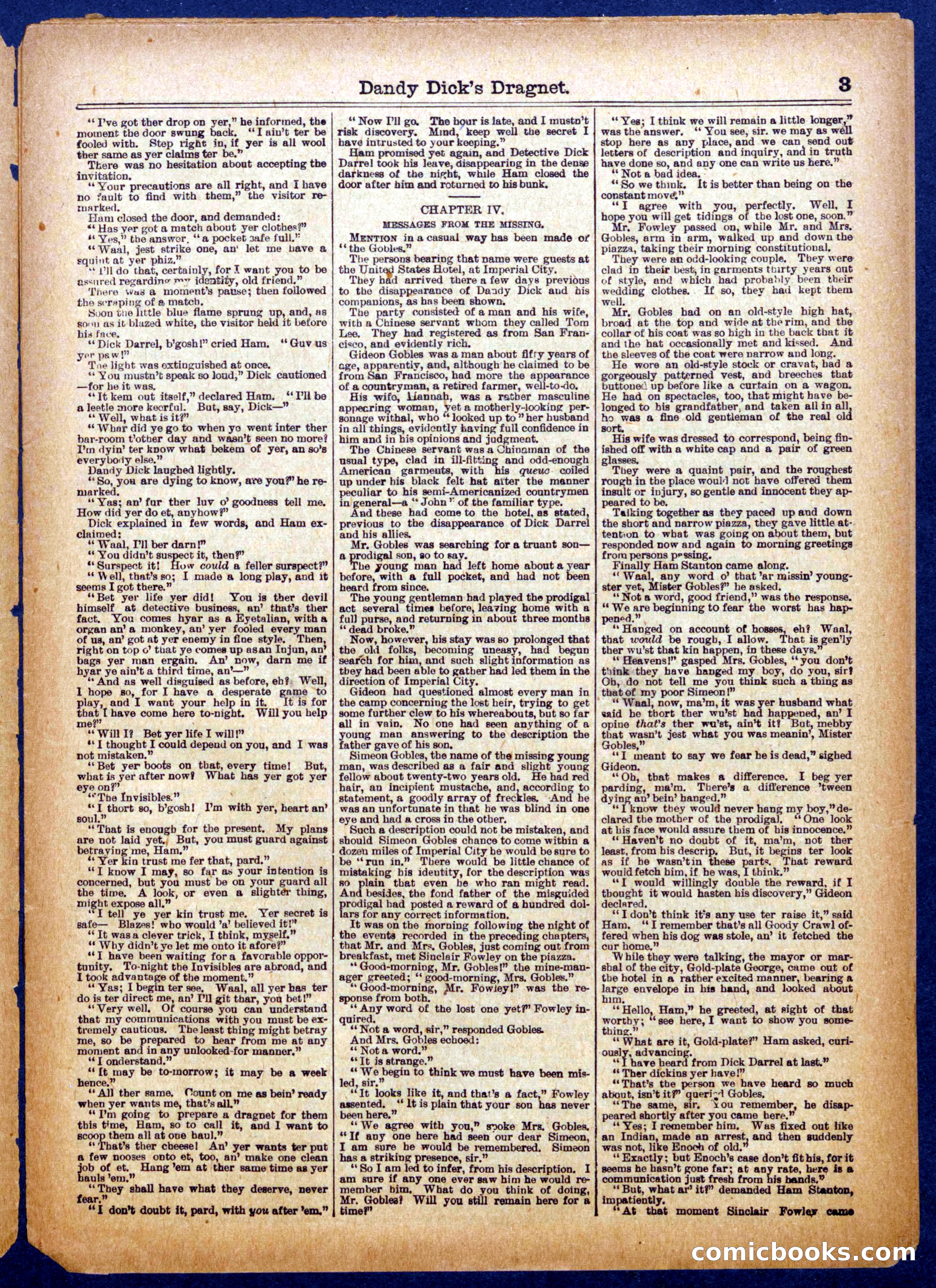 Beadle's Half Dime Library No. 1096 — page 3 of 16