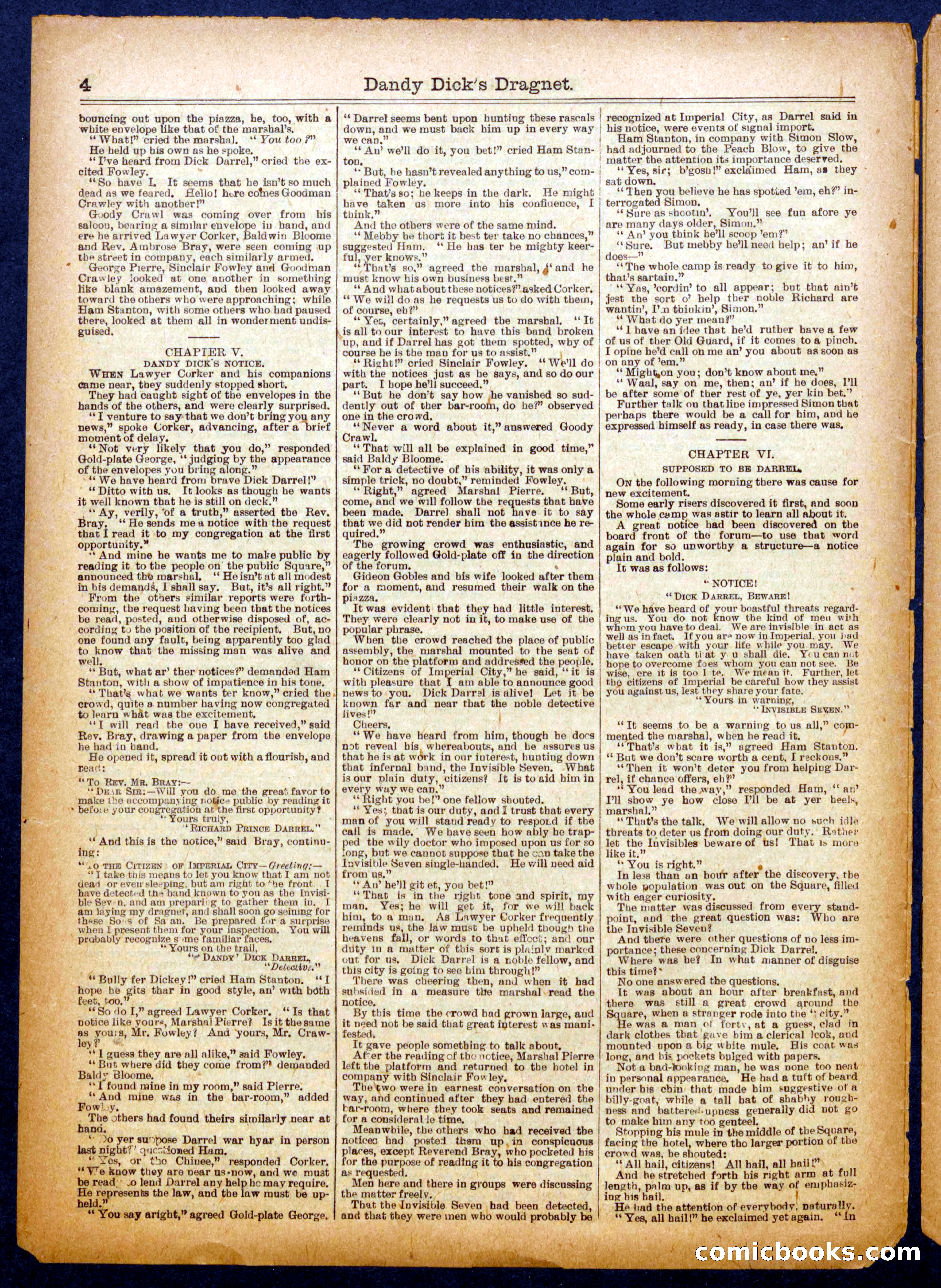 Beadle's Half Dime Library No. 1096 — page 4 of 16