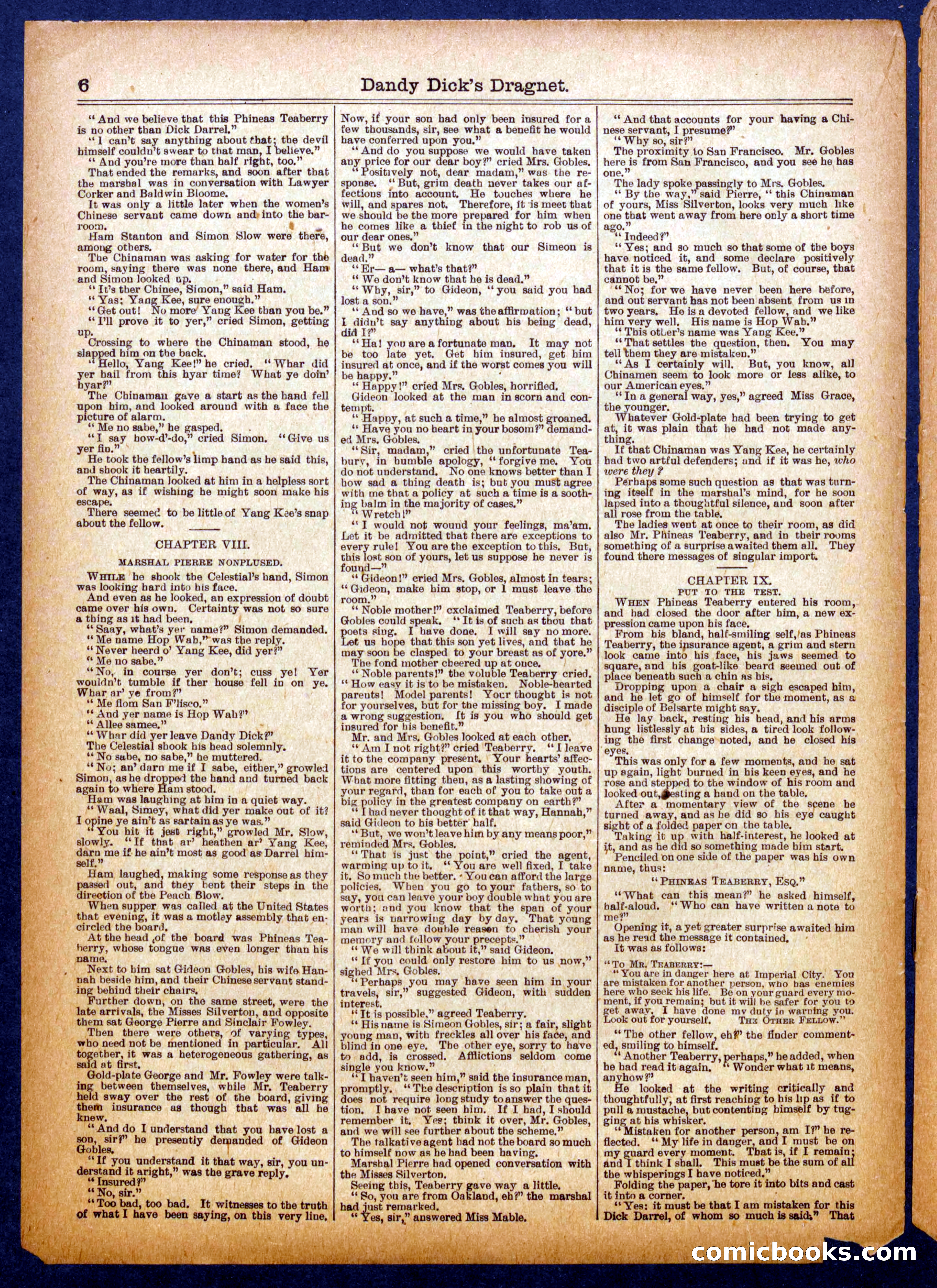 Beadle's Half Dime Library No. 1096 — page 6 of 16