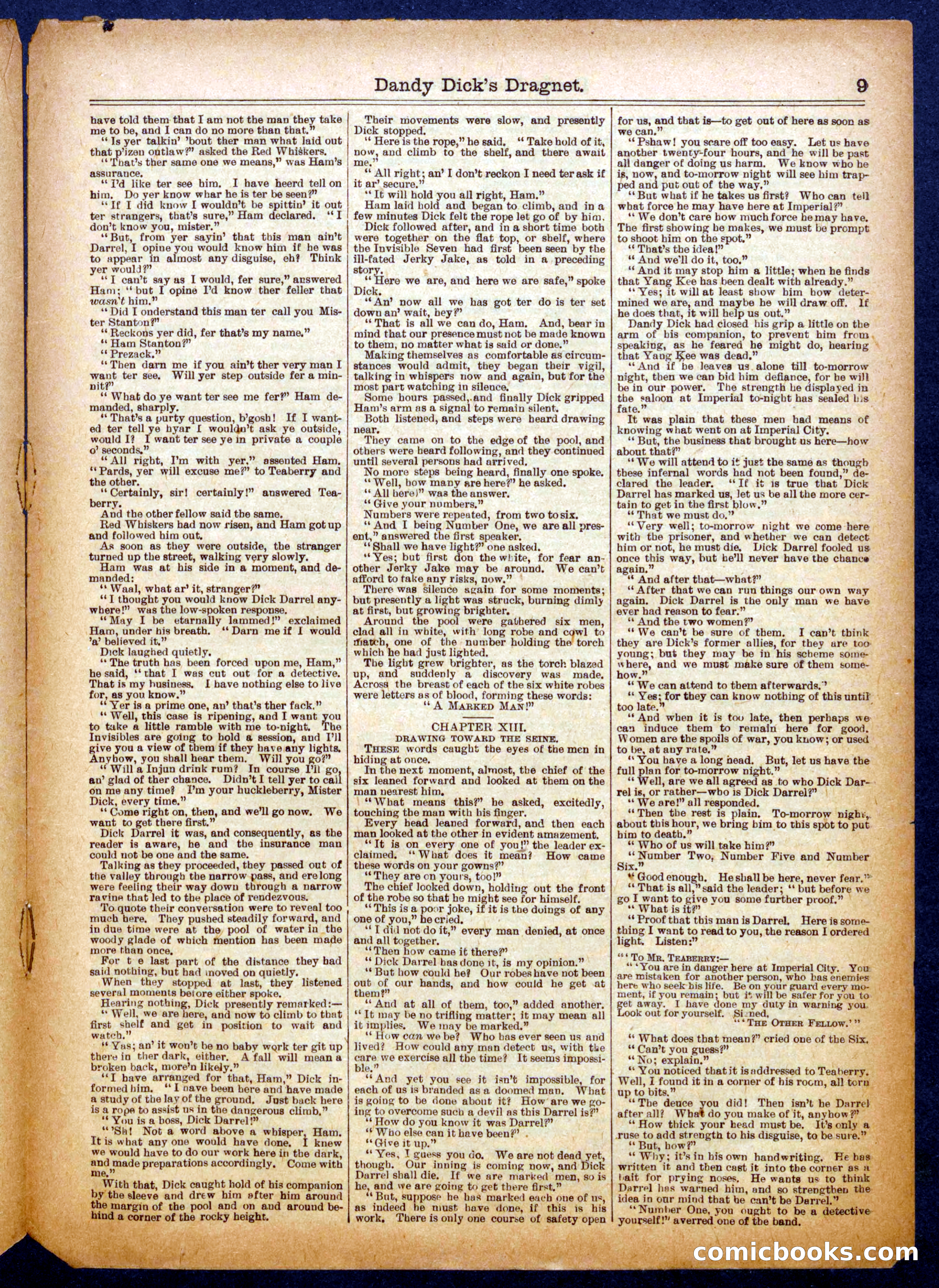Beadle's Half Dime Library No. 1096 — page 9 of 16
