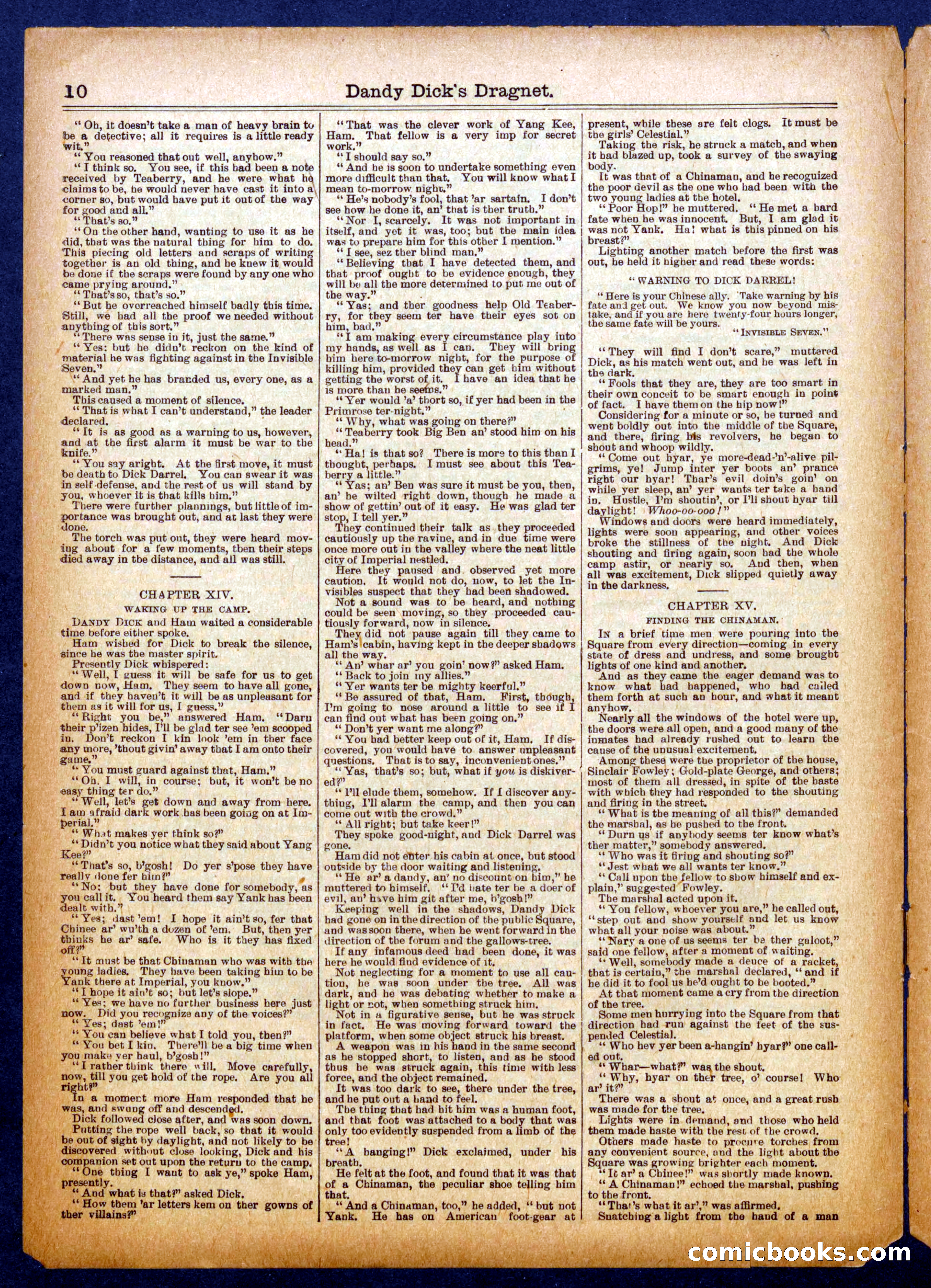 Beadle's Half Dime Library No. 1096 — page 10 of 16