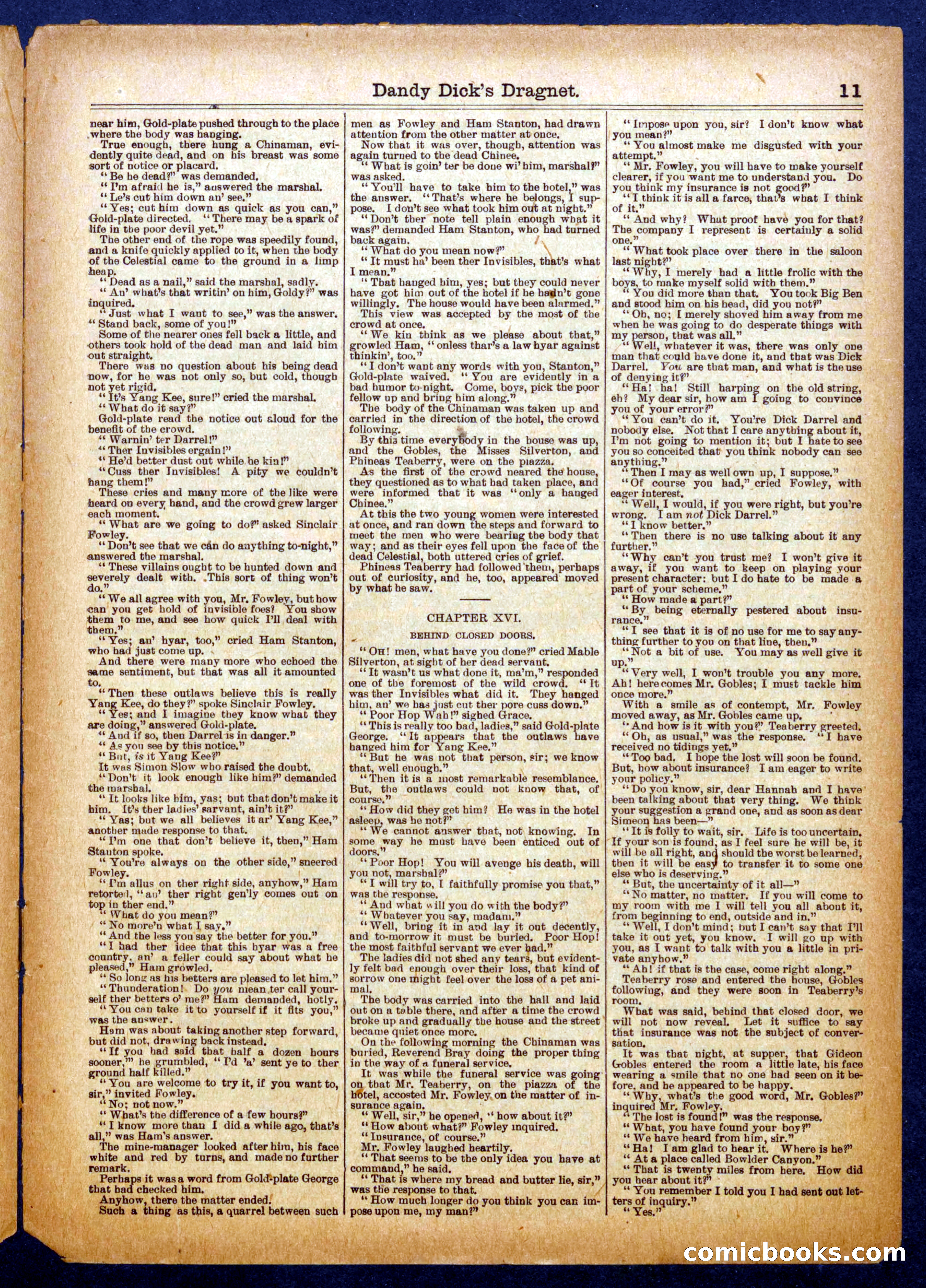 Beadle's Half Dime Library No. 1096 — page 11 of 16