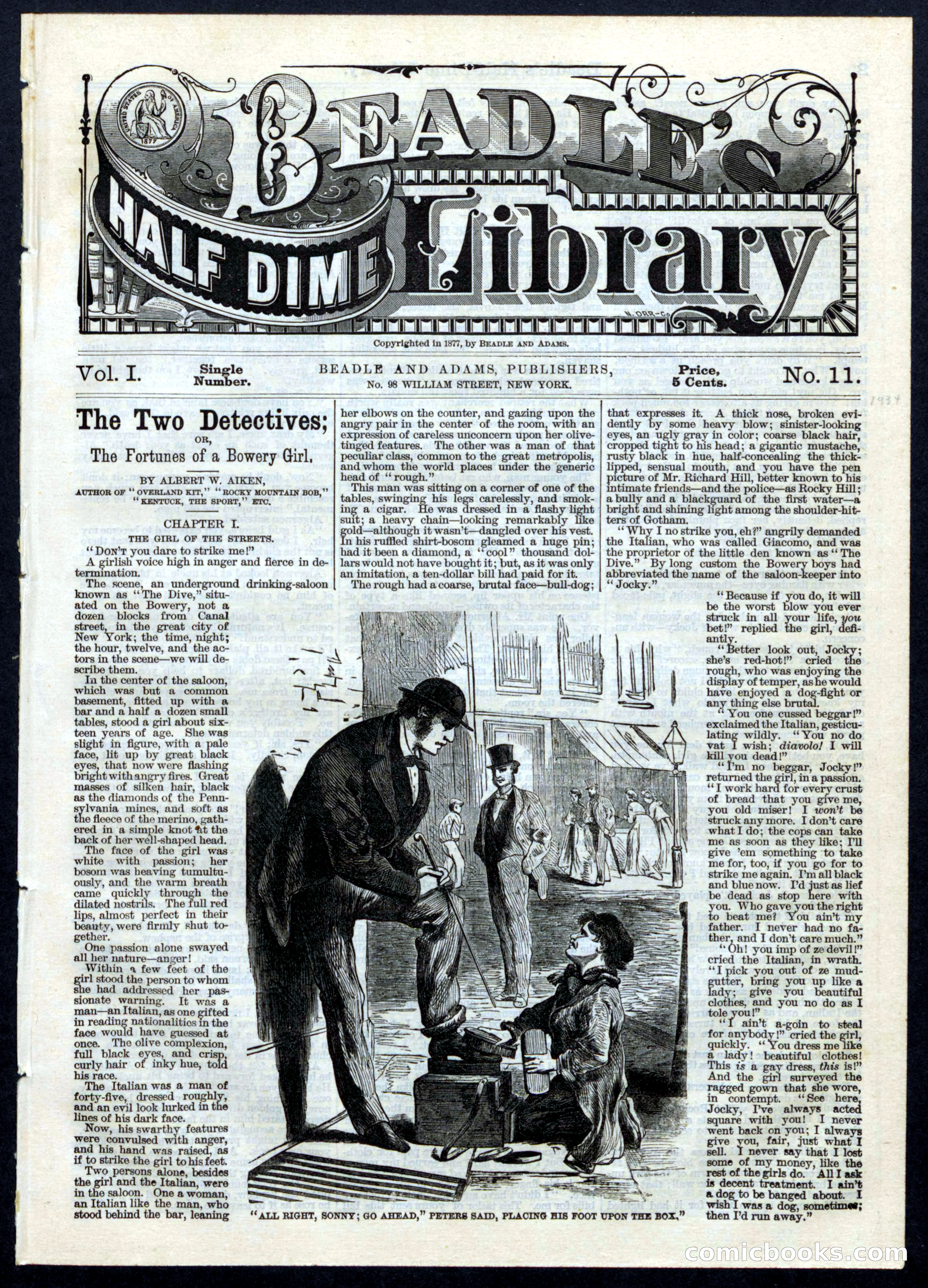 Beadle's Half Dime Library No. 11 — page 1 of 16