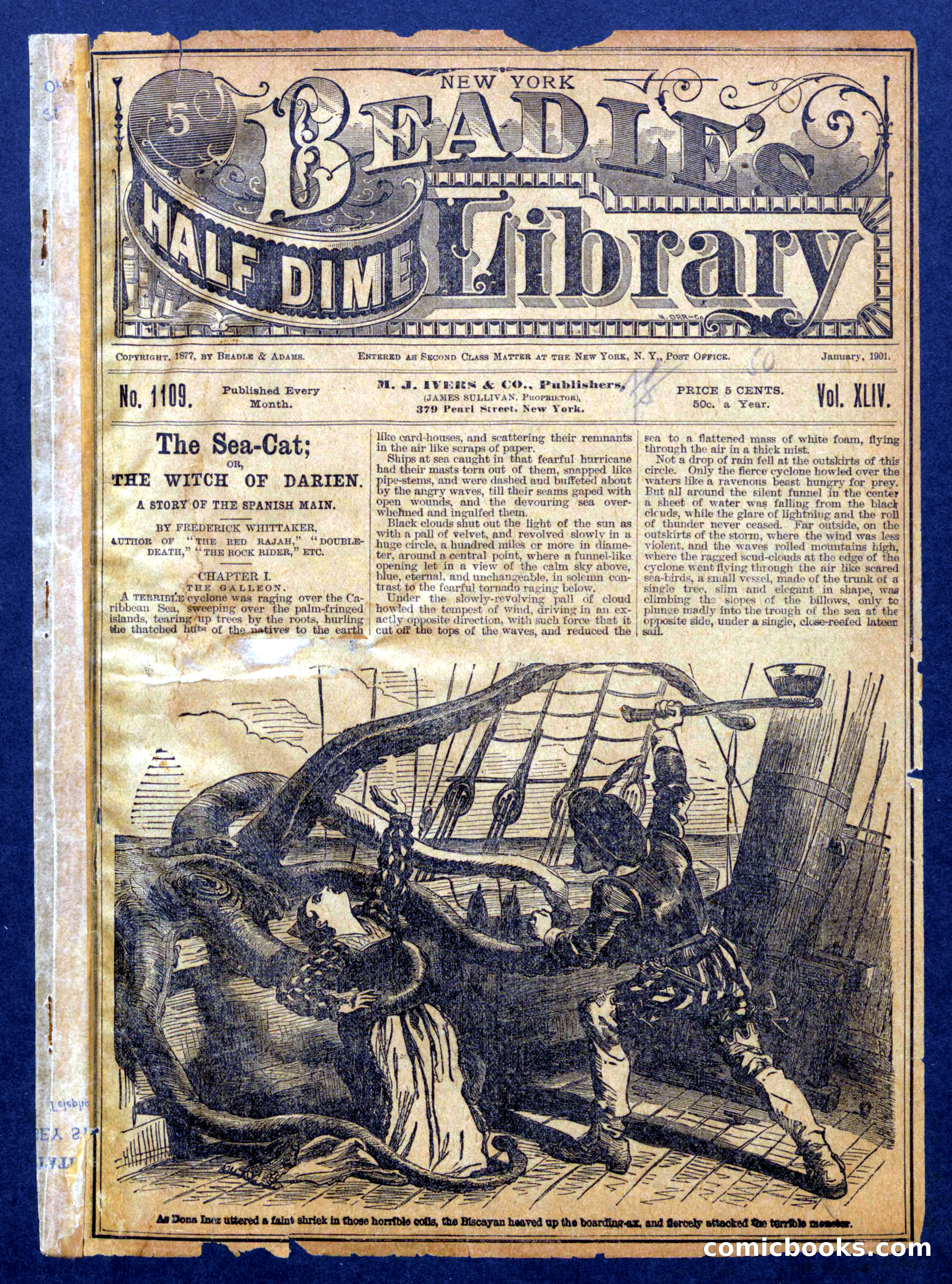 Beadle's Half Dime Library No. 1109 — page 1 of 16