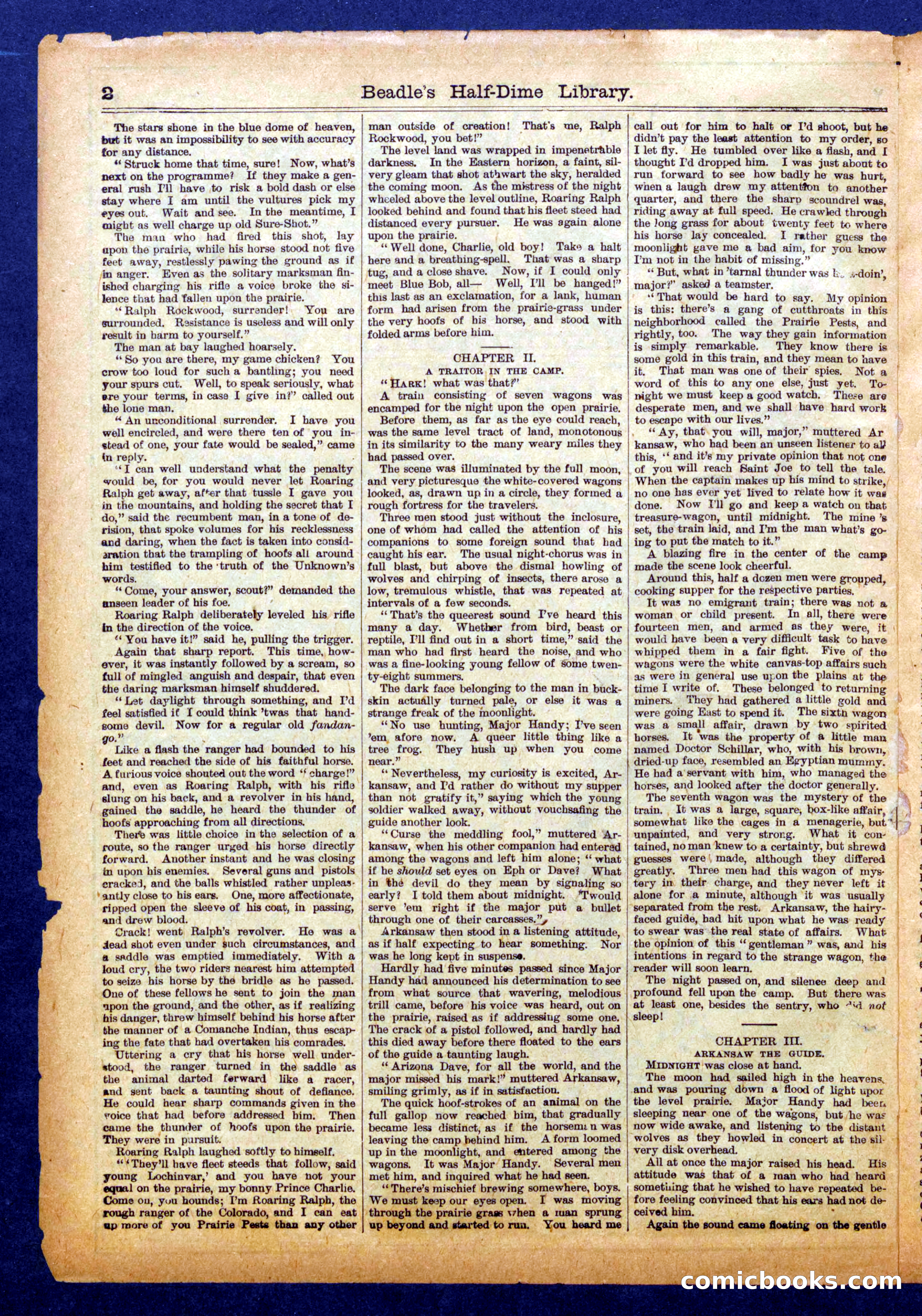 Beadle's Half Dime Library No. 1110 — page 2 of 16