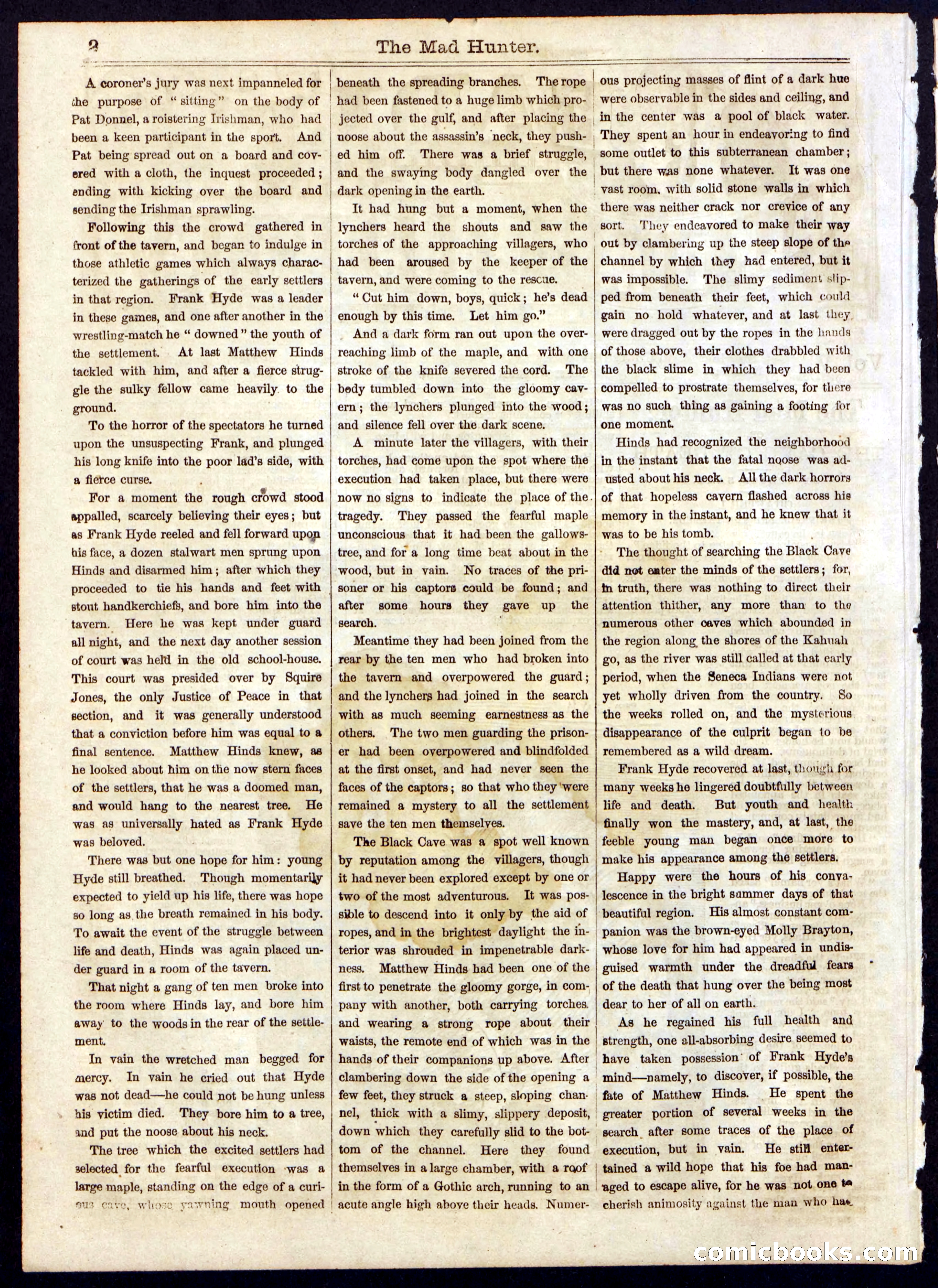 Beadle's Half Dime Library No. 112 — page 2 of 20