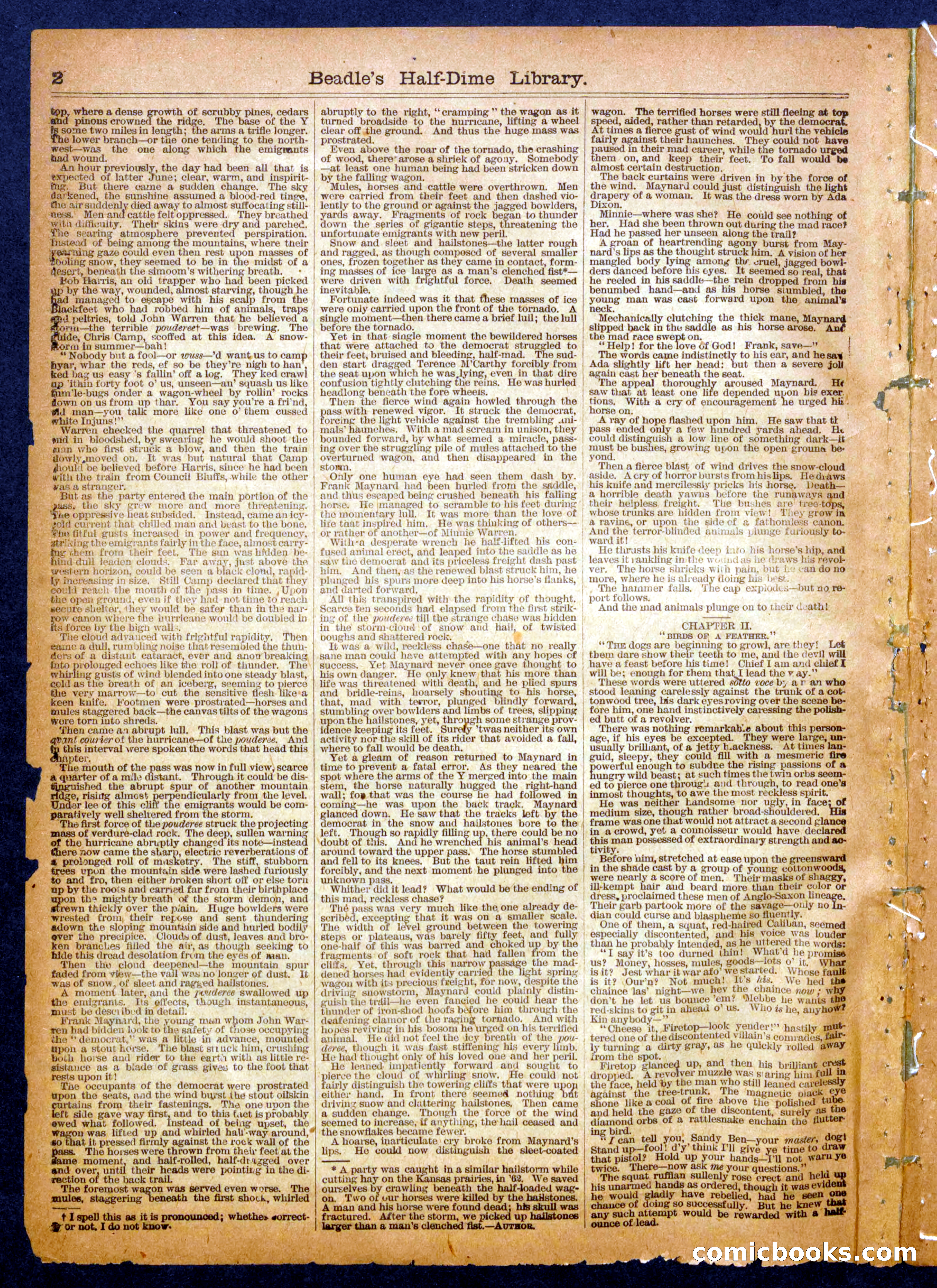 Beadle's Half Dime Library, No. 1121 — page 2 of 16