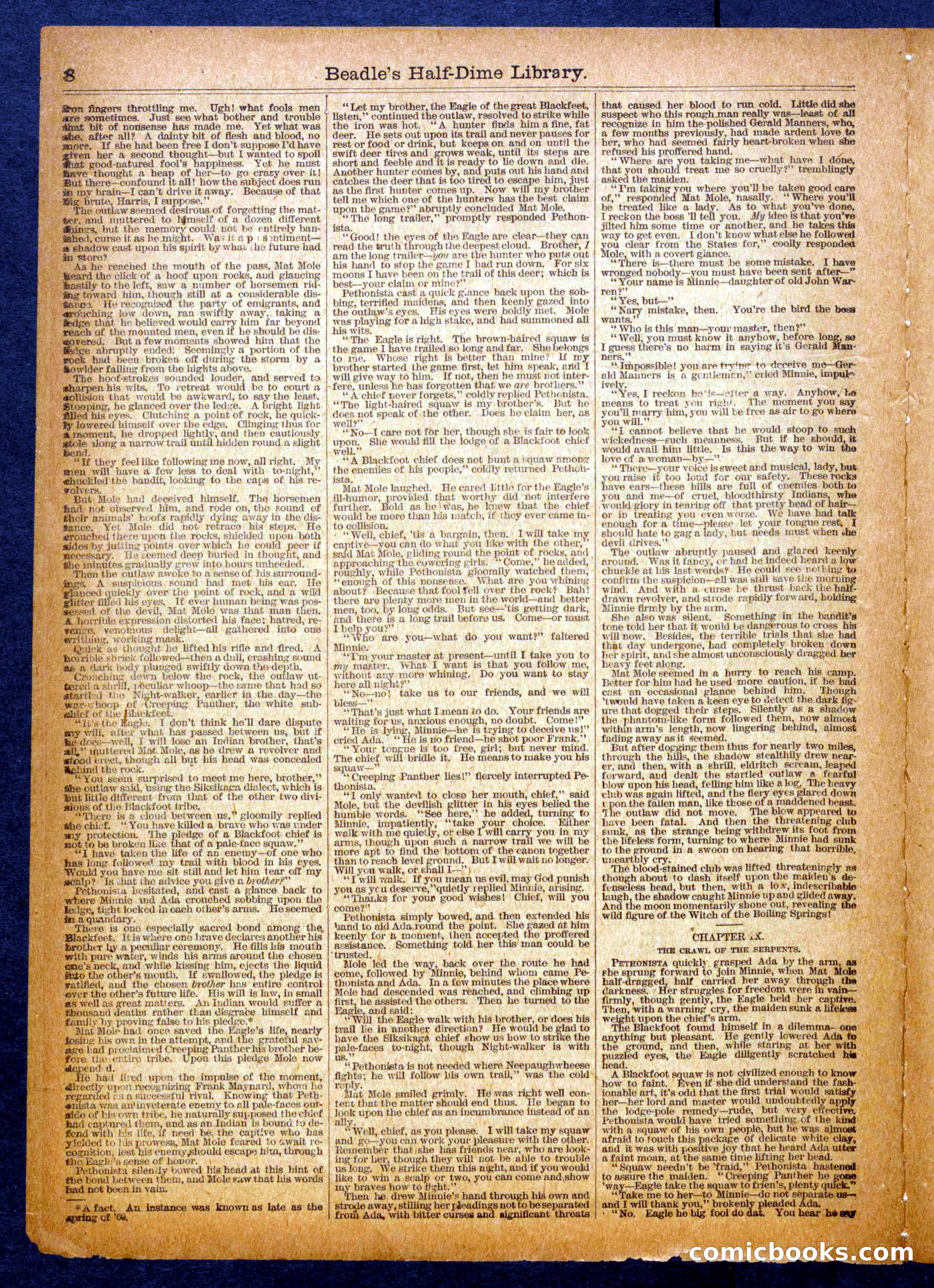 Beadle's Half Dime Library, No. 1121 — page 8 of 16