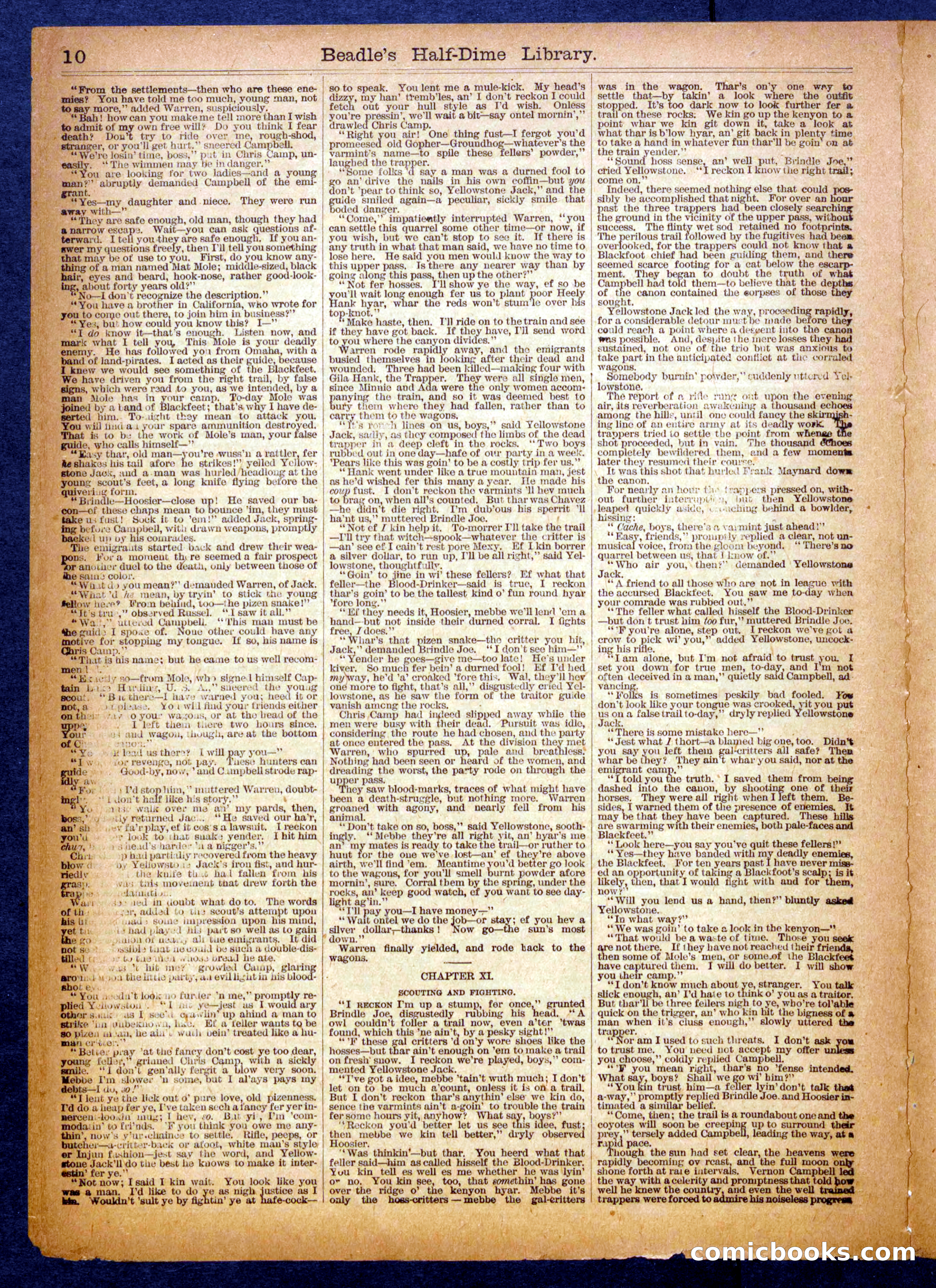 Beadle's Half Dime Library, No. 1121 — page 10 of 16