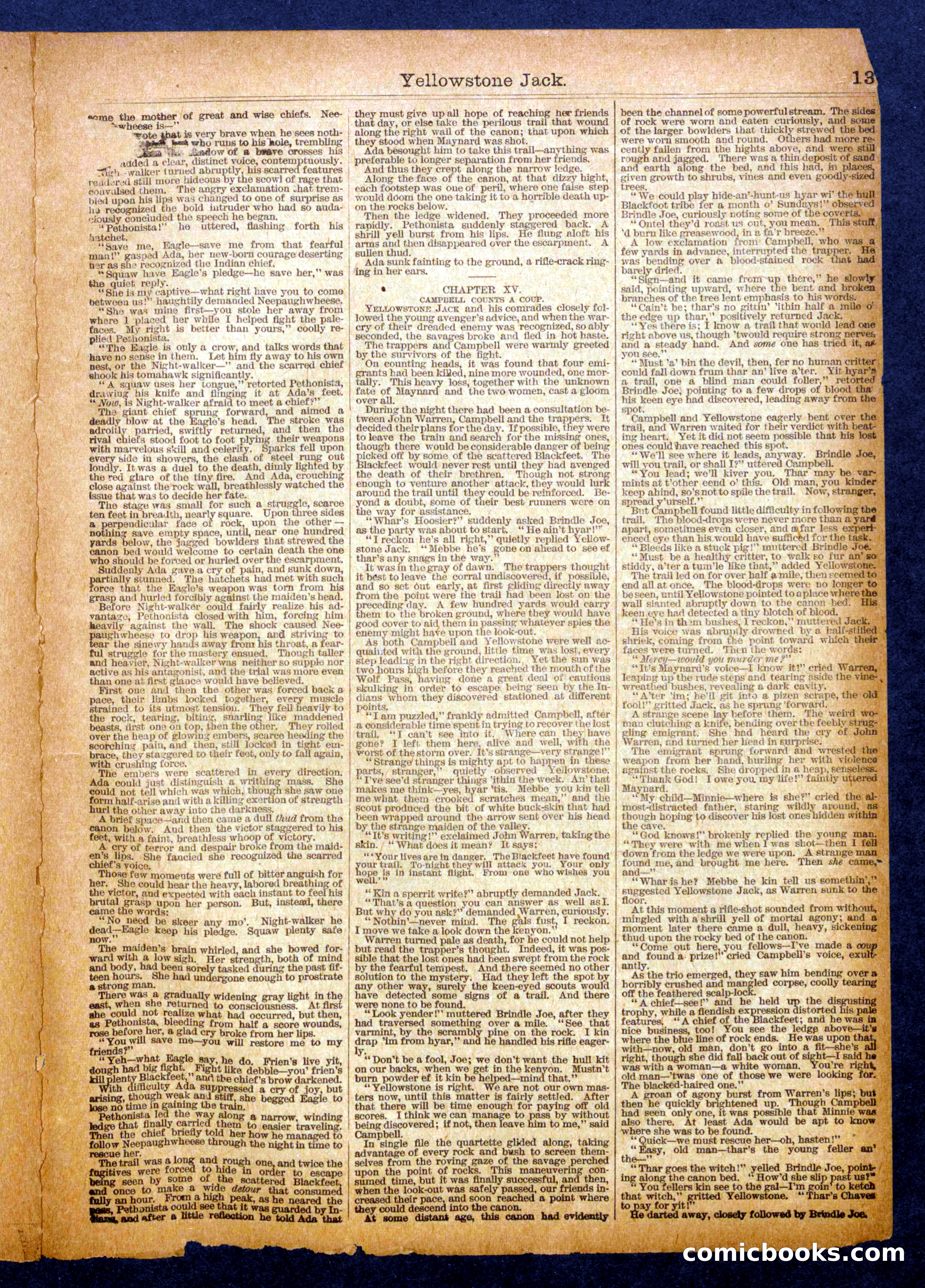 Beadle's Half Dime Library, No. 1121 — page 13 of 16