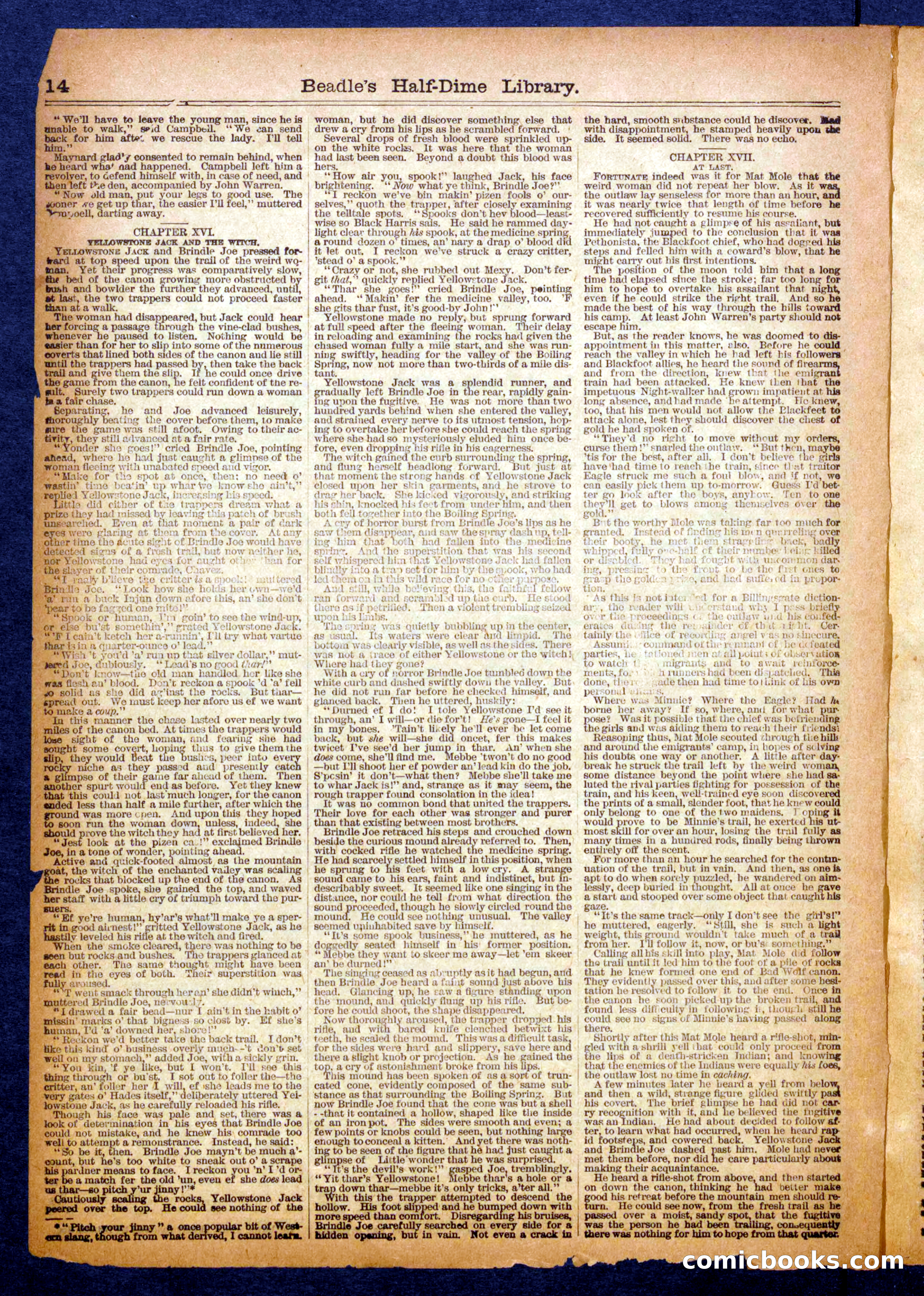 Beadle's Half Dime Library, No. 1121 — page 14 of 16