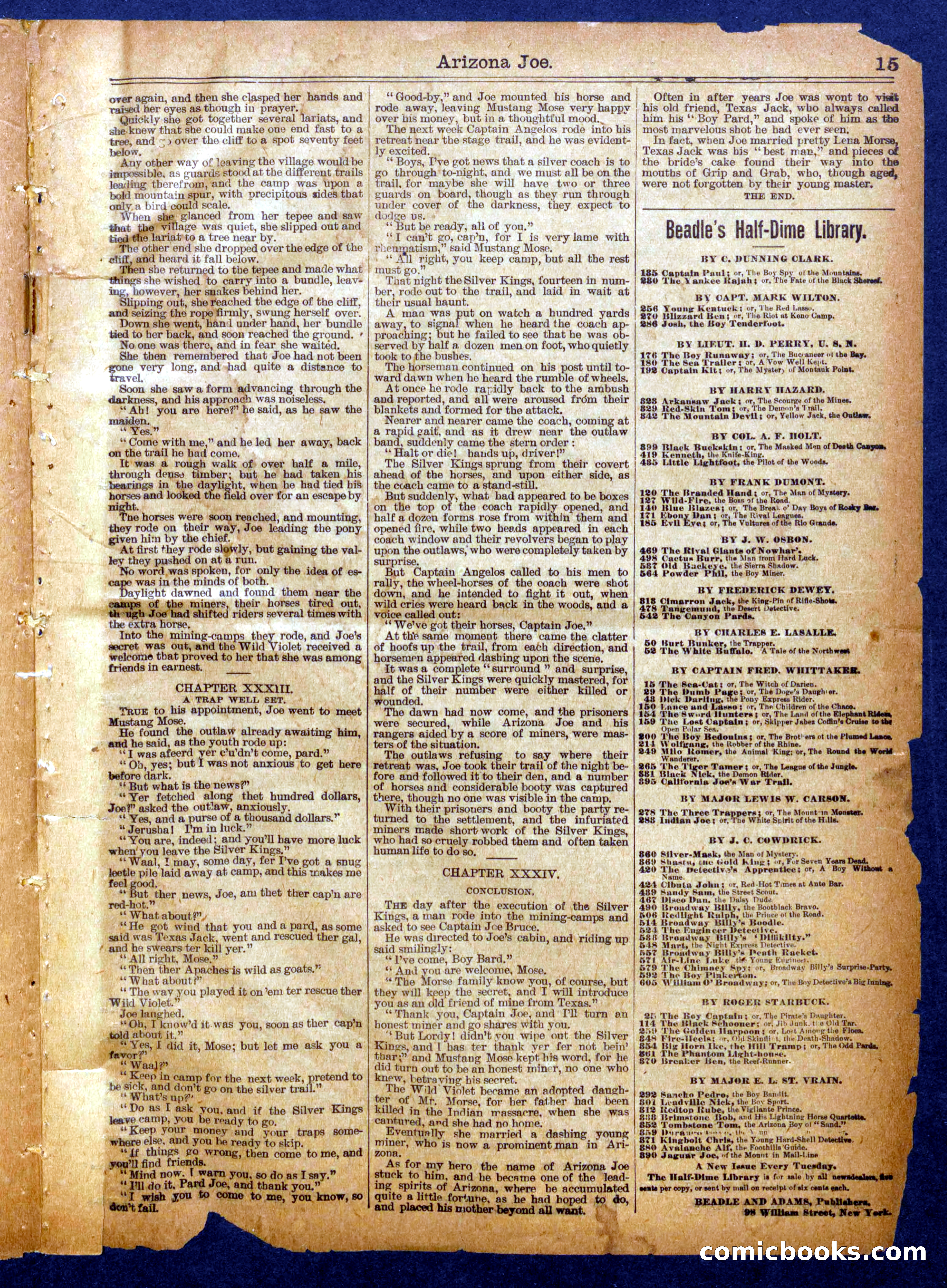 Beadle's Half Dime Library No. 1126 — page 15 of 16