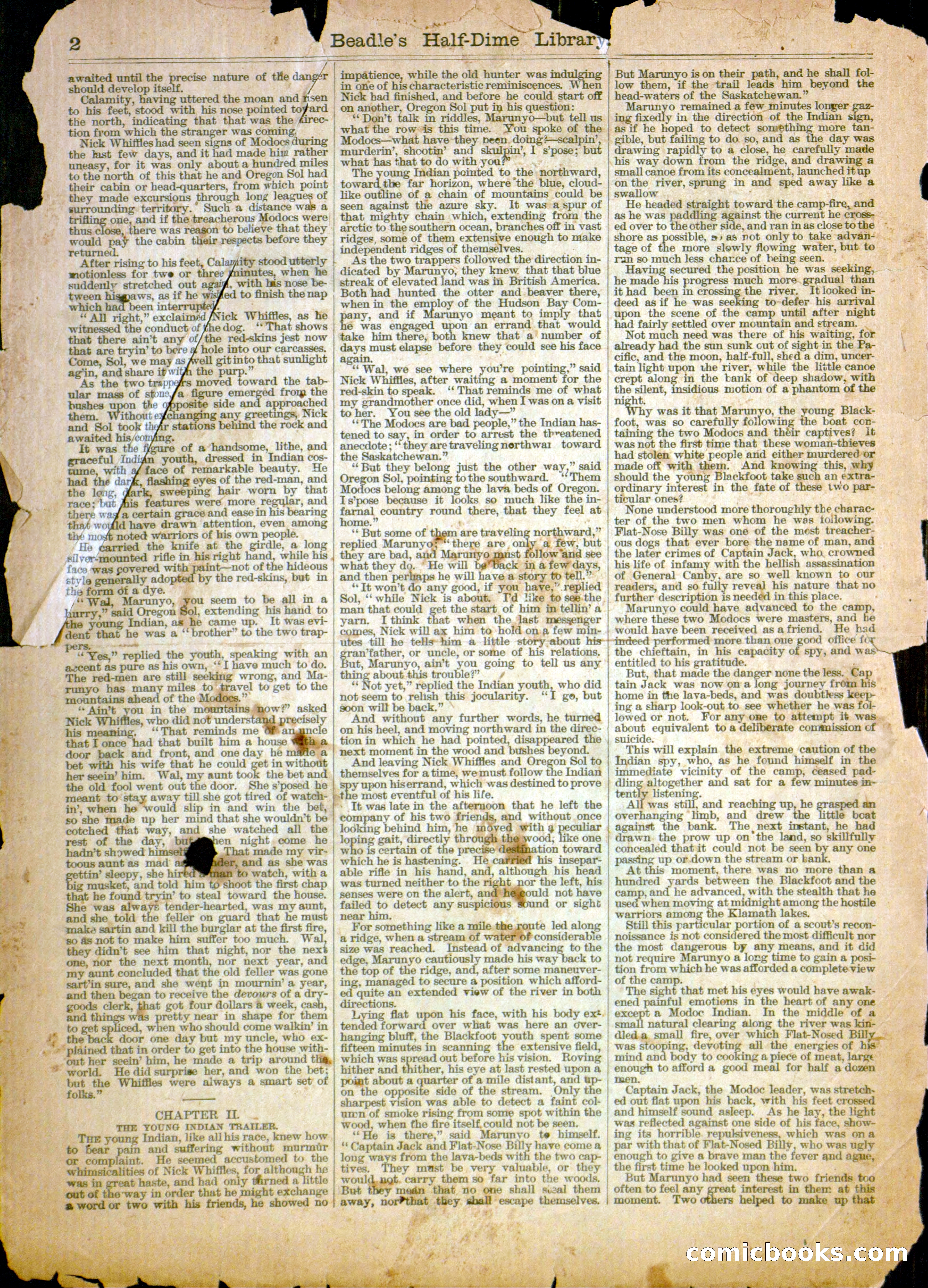 Beadle's Half Dime Library, No. 1140 — page 2 of 16