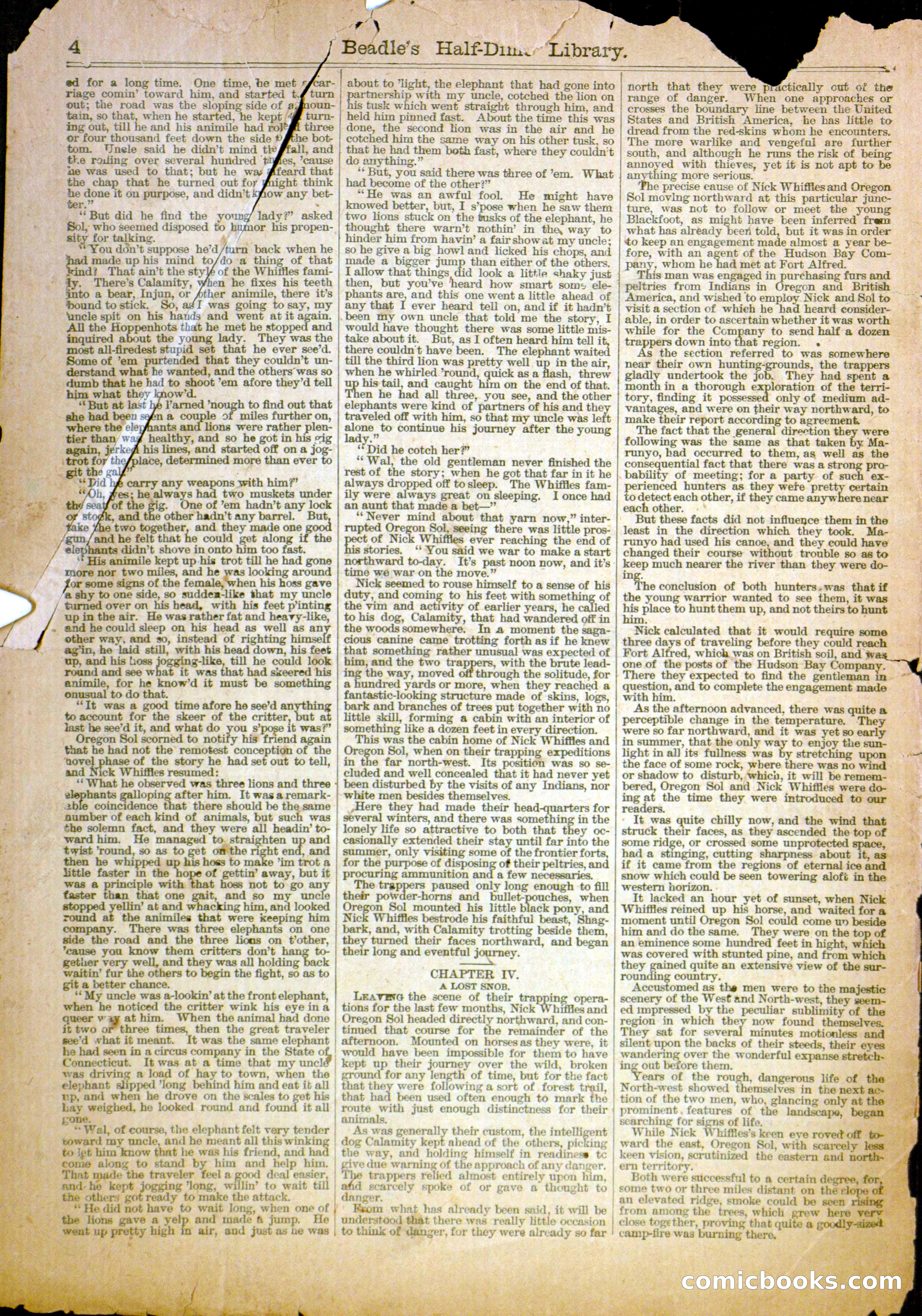 Beadle's Half Dime Library, No. 1140 — page 4 of 16