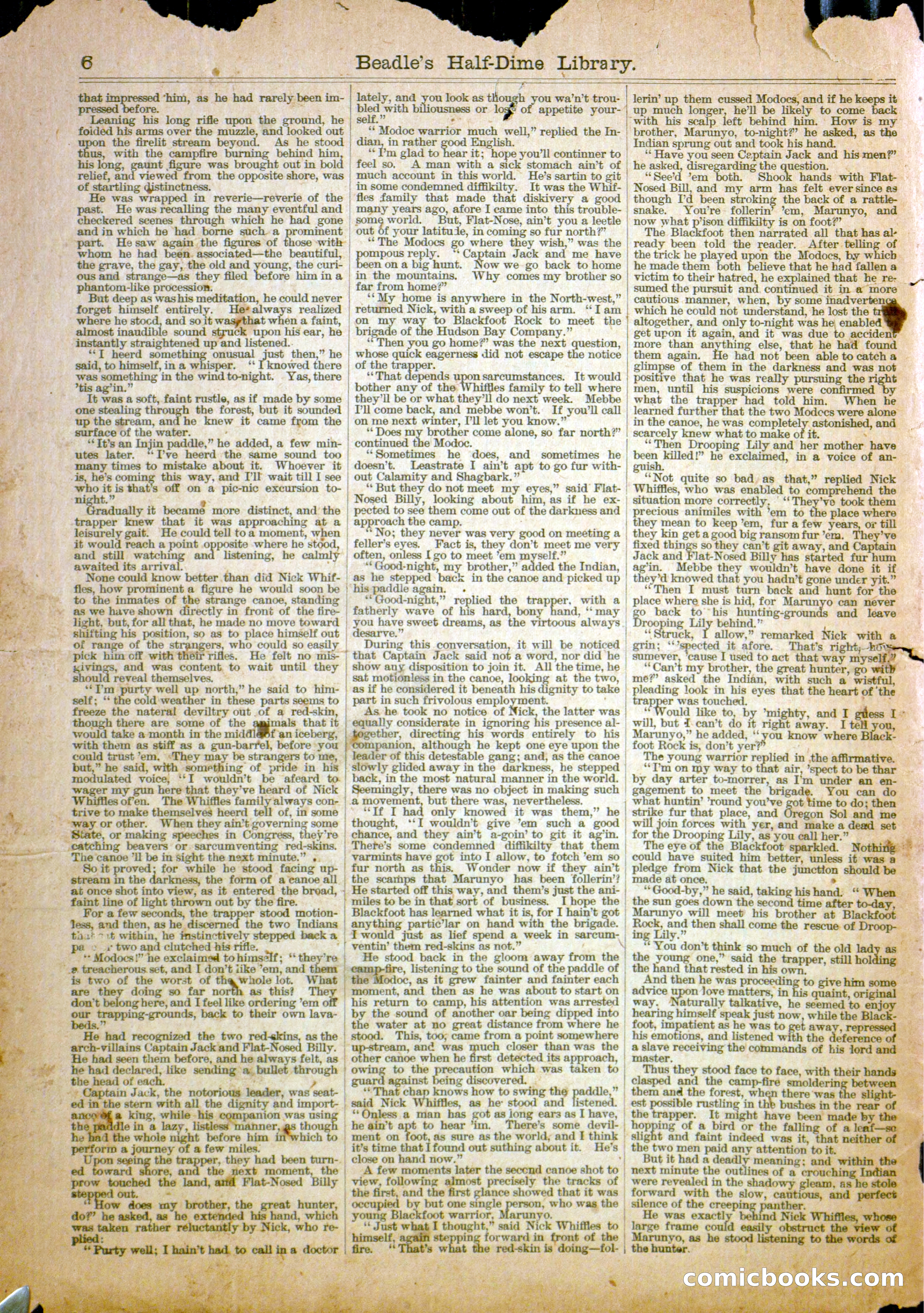 Beadle's Half Dime Library, No. 1140 — page 6 of 16