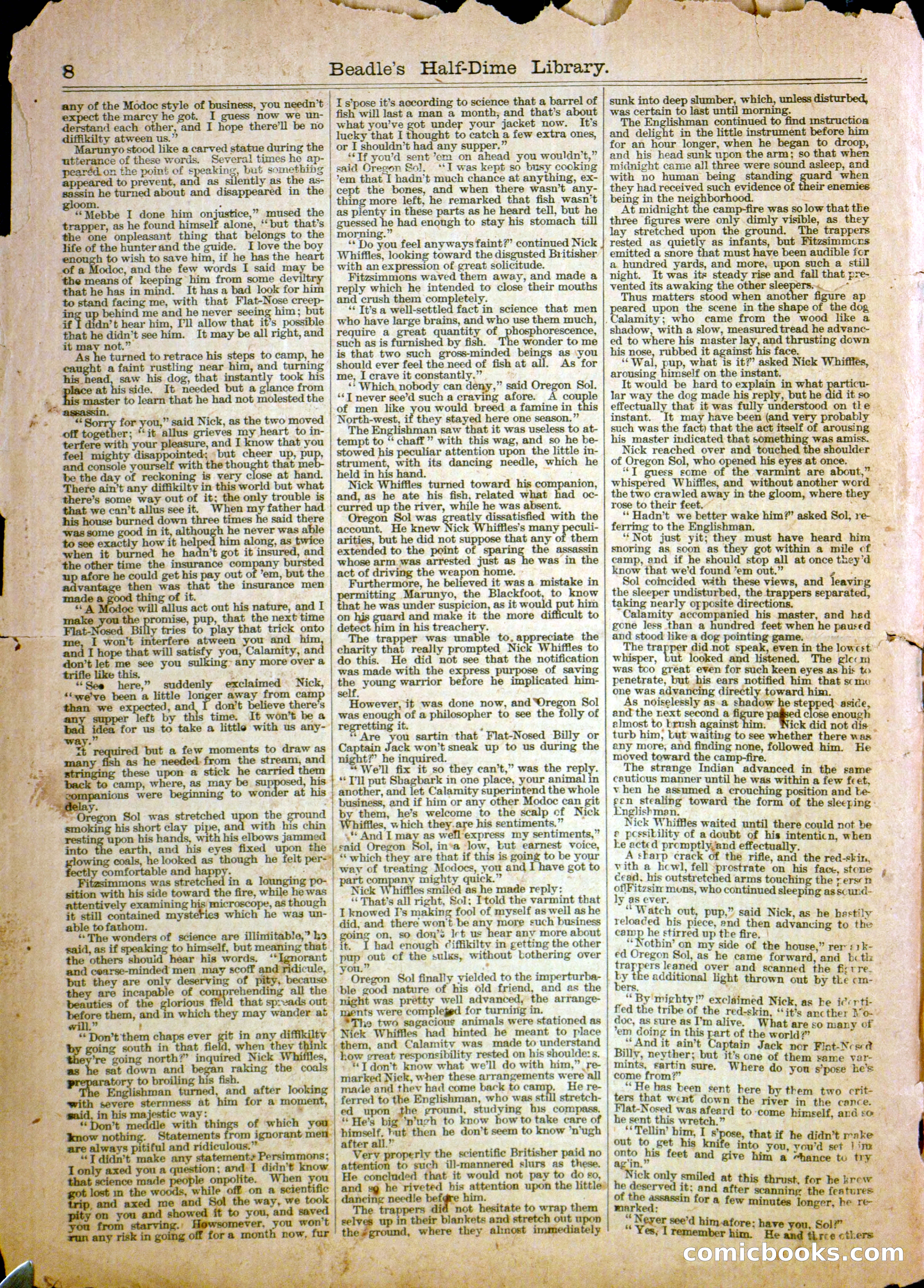 Beadle's Half Dime Library, No. 1140 — page 8 of 16
