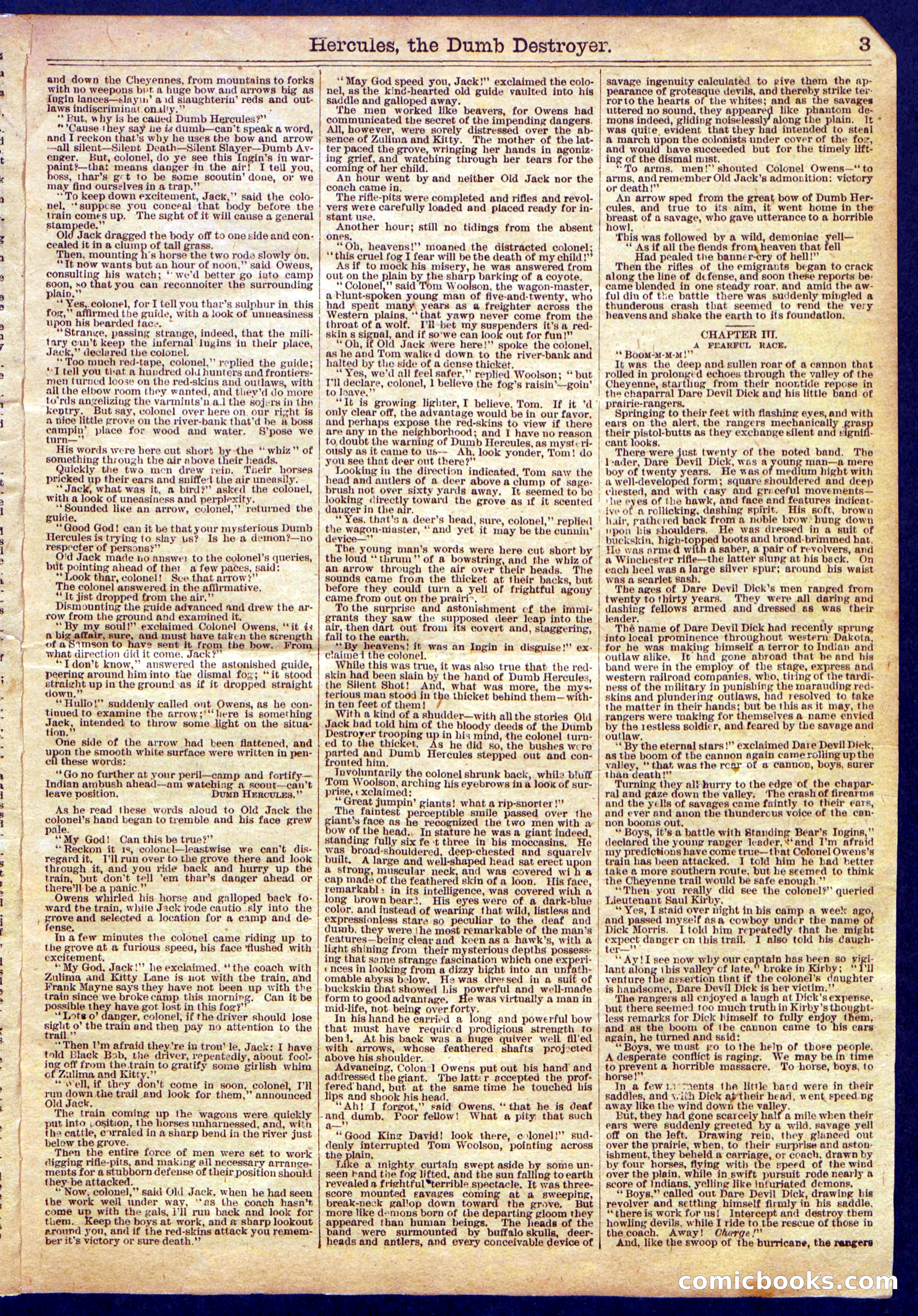 Beadle's Half Dime Library No. 1145 — page 3 of 16
