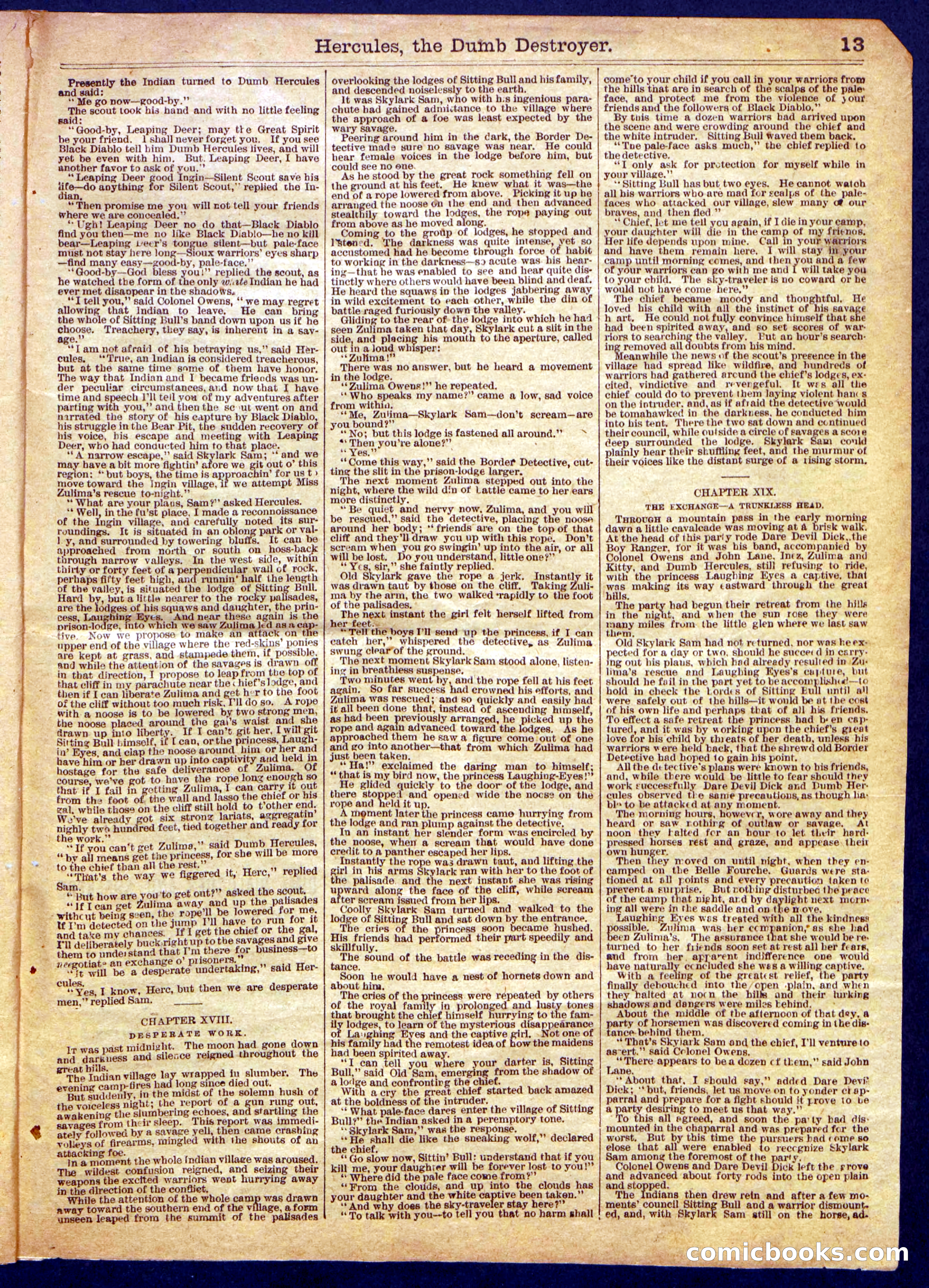 Beadle's Half Dime Library No. 1145 — page 13 of 16