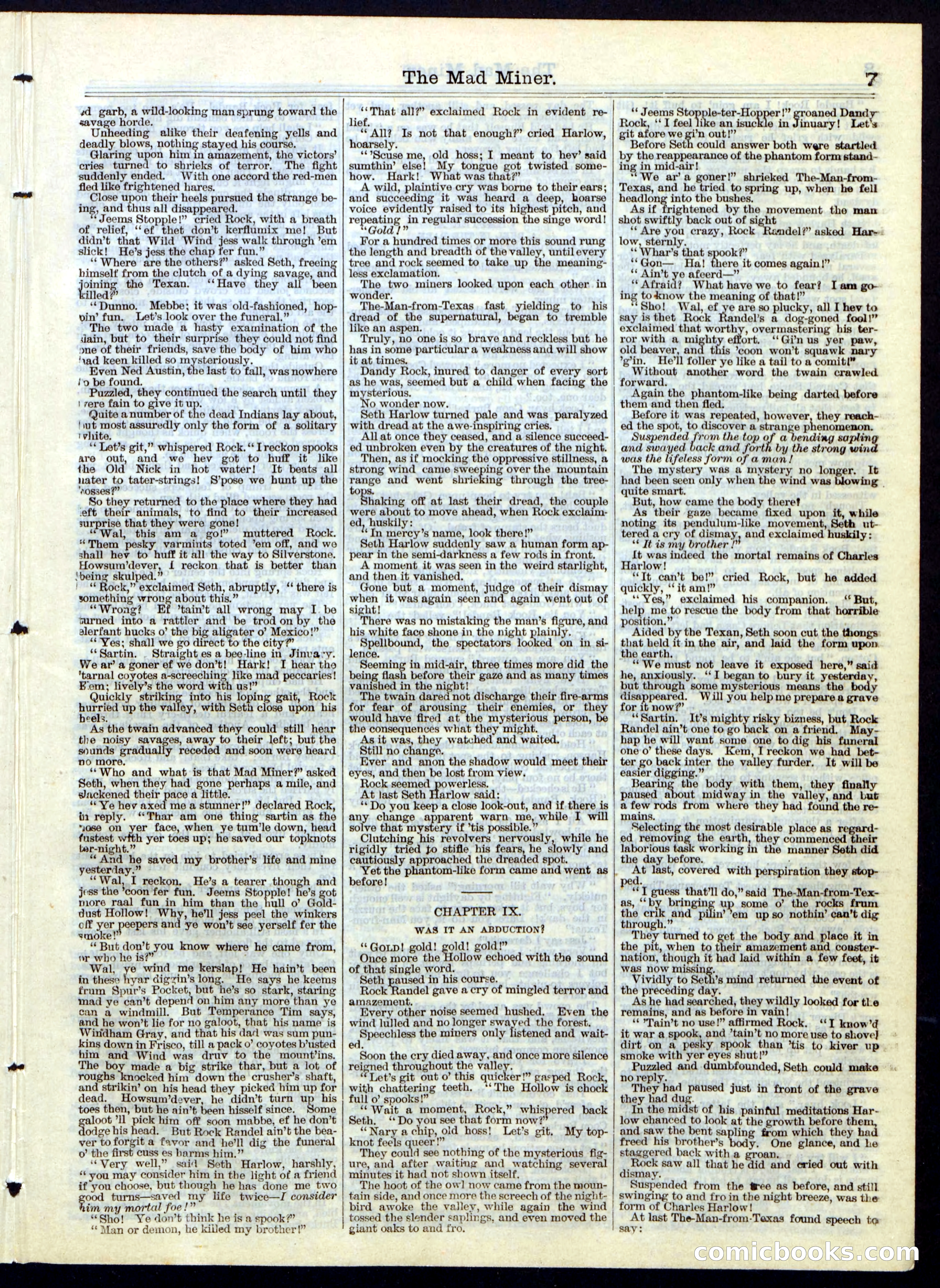 Beadle's Half Dime Library, No. 115 — page 7 of 16