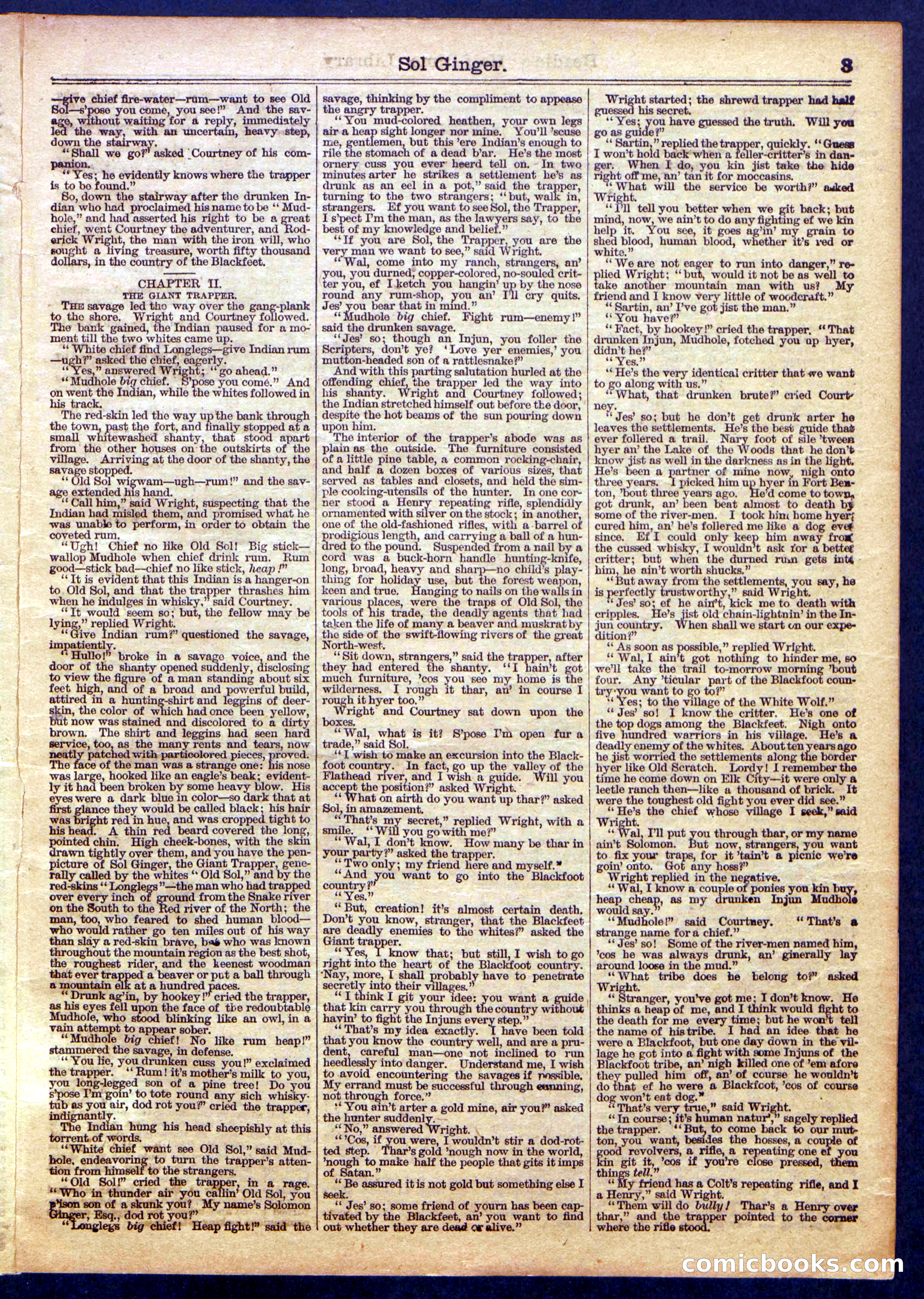 Beadle's Half Dime Library No. 1158 — page 3 of 16
