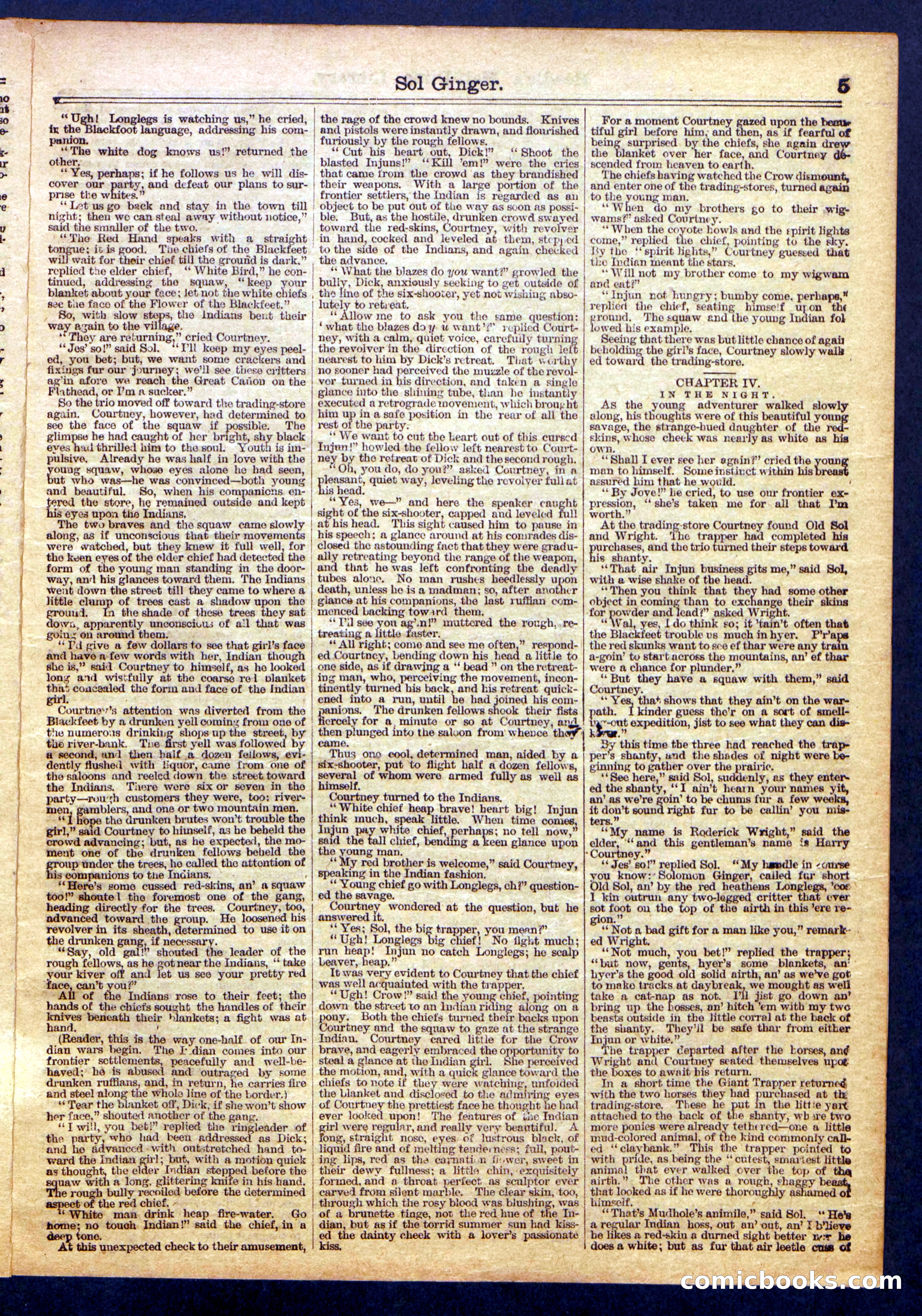 Beadle's Half Dime Library No. 1158 — page 5 of 16